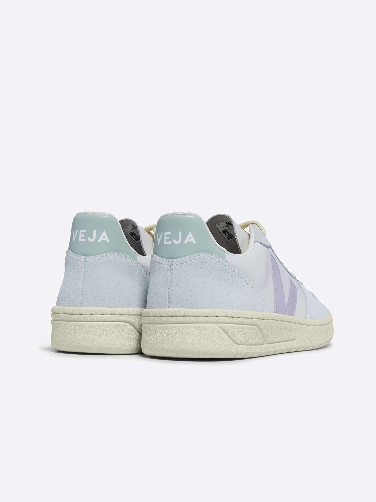 VEJA V-10 Leather Gravel Parme Menthol 41
