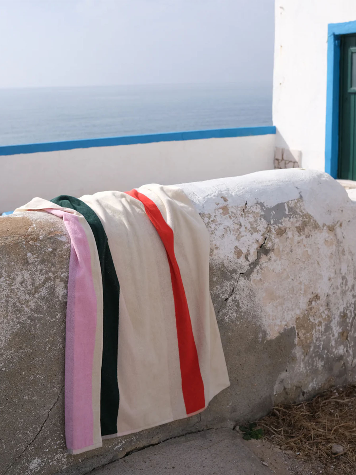 SUITE702 Strandlaken 90x180cm Red Dark Green Toffee Pink