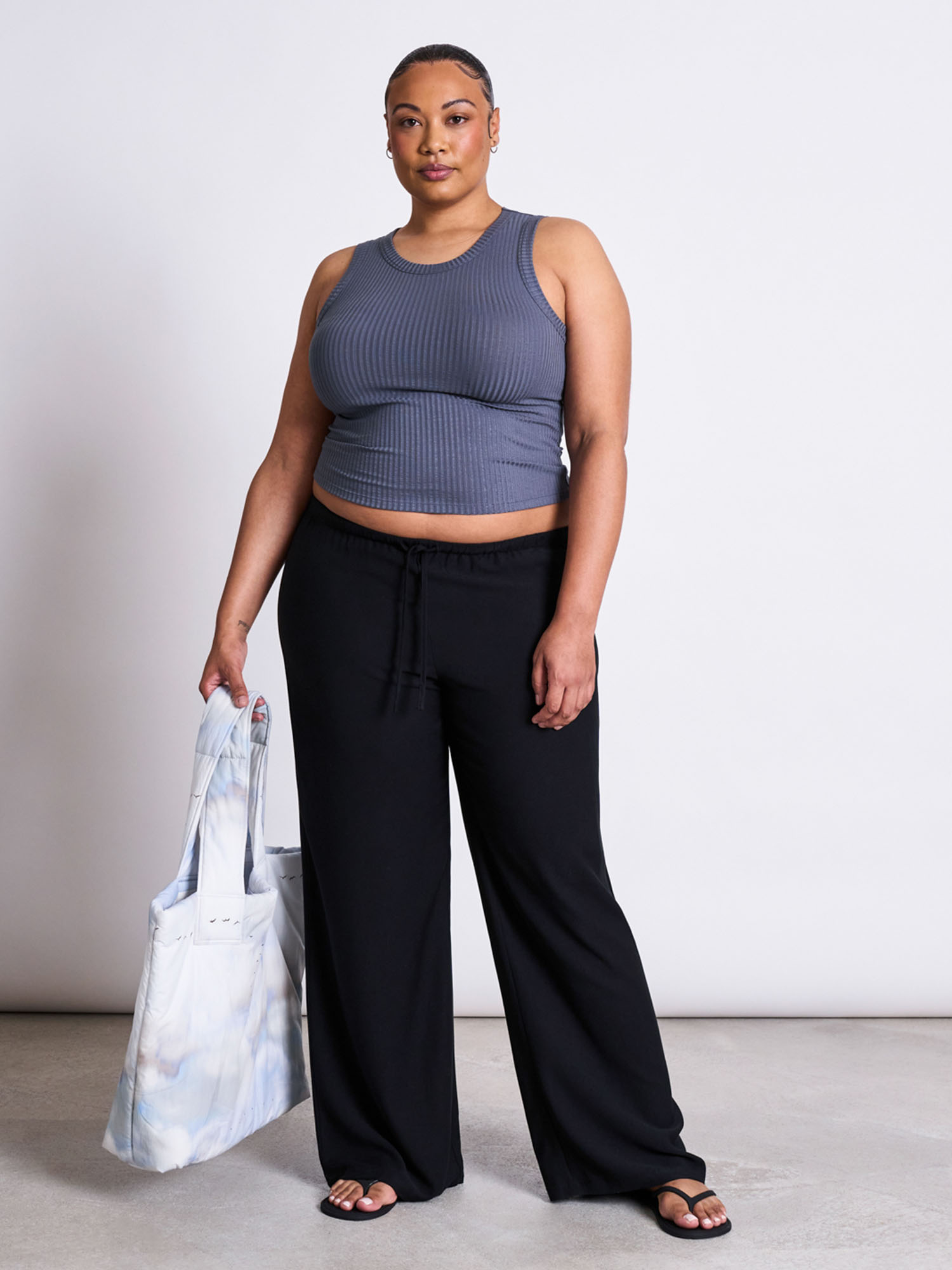 JAN 'N JUNE Lyocell Rib Tank Top Porto Turbulence XS