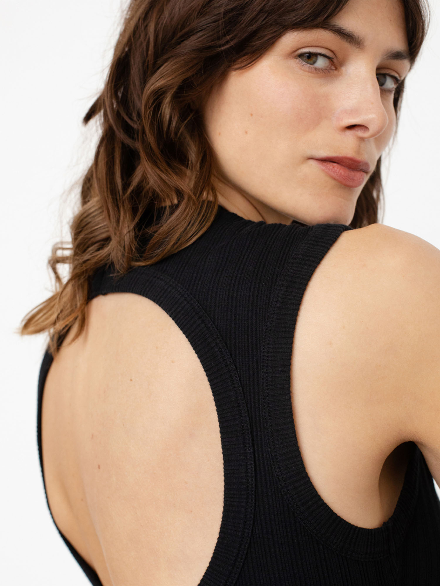 Rotholz Open Back Dress True Black S