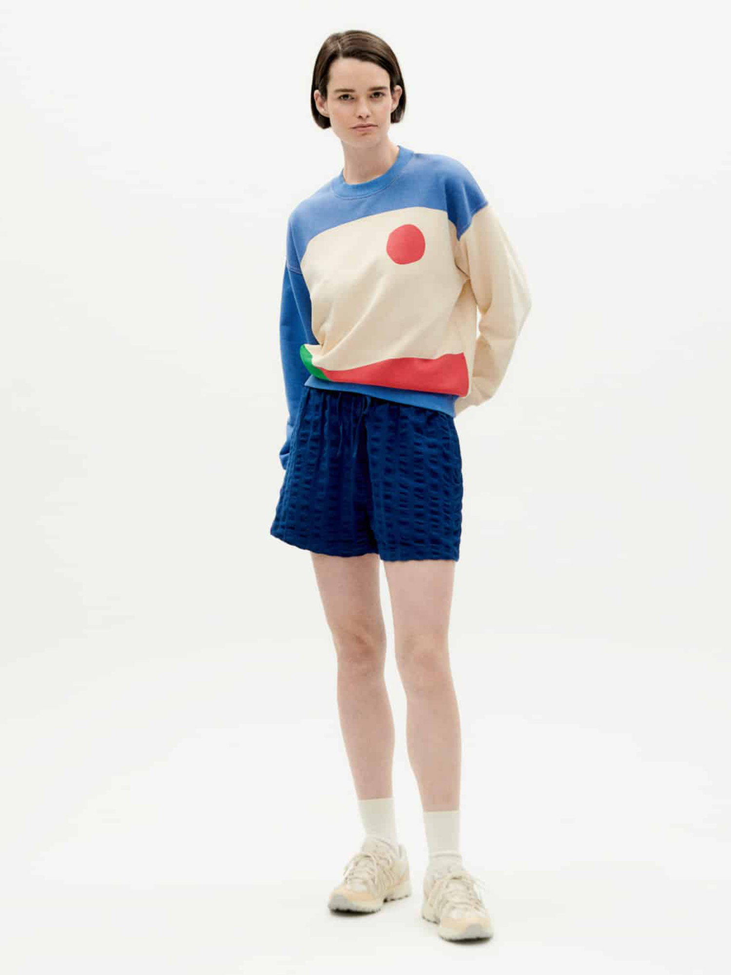 Thinking Mu Abstract Sweatshirt Ivory L