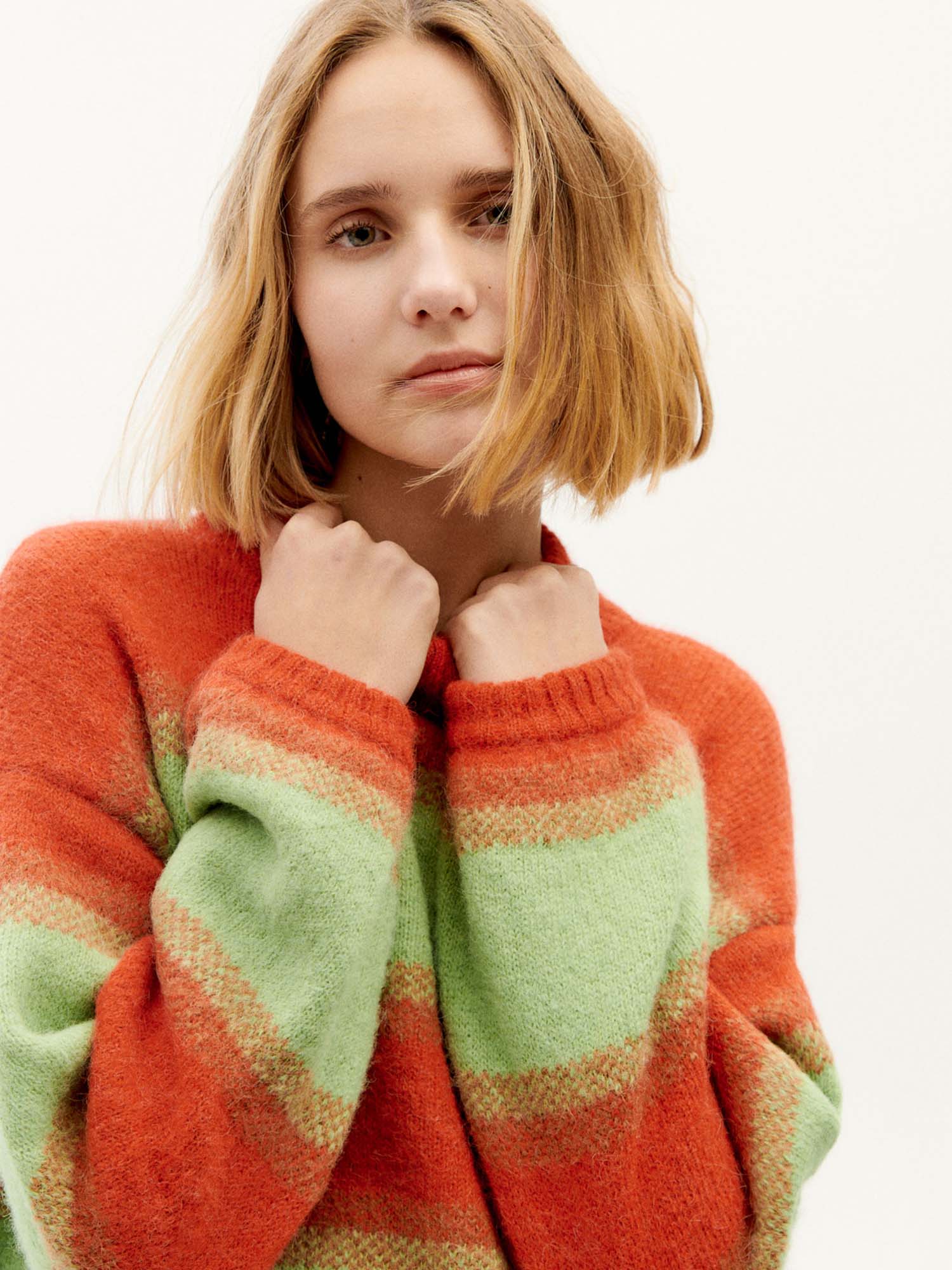 Thinking MU Lada Knitted Sweater Red S
