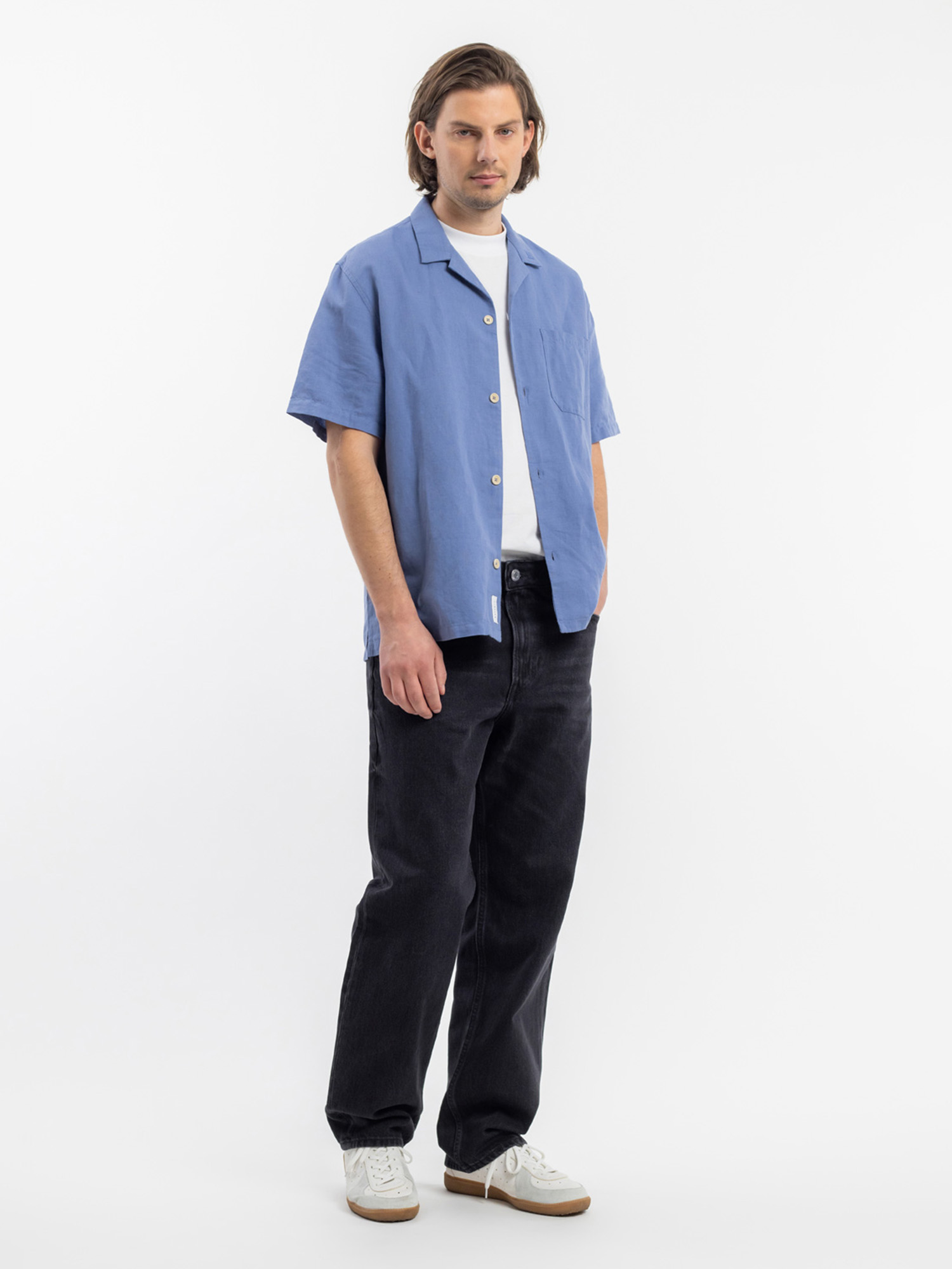 Rotholz Bowling Shirt Stone Blue XL