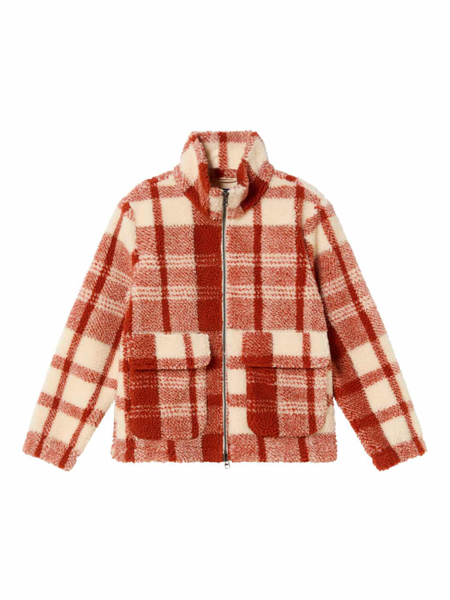 THINKING MU Picnic Checks Sophie Jacket Red XS