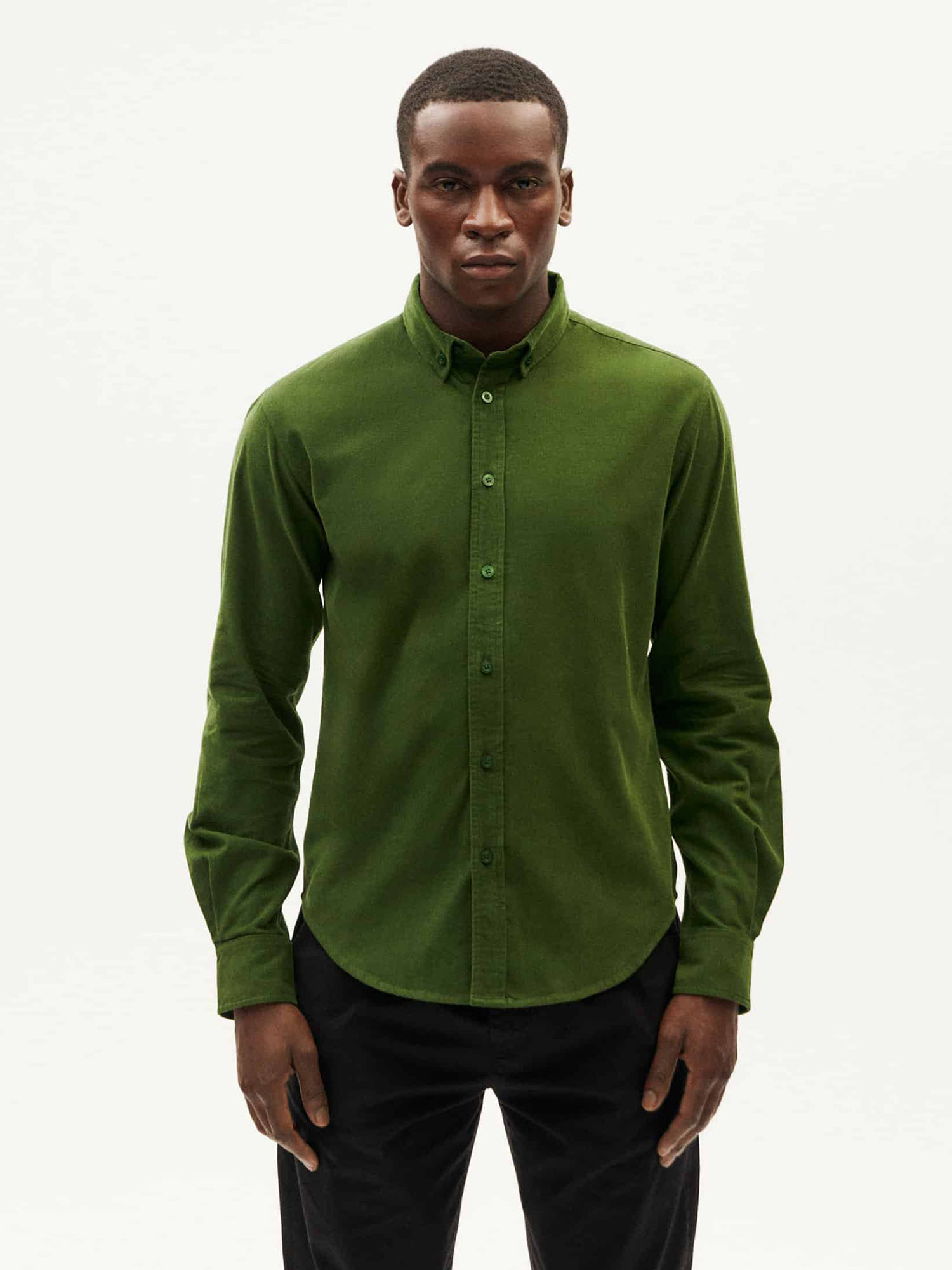 Thinking MU Microcorduroy Ant Shirt Cactus XL