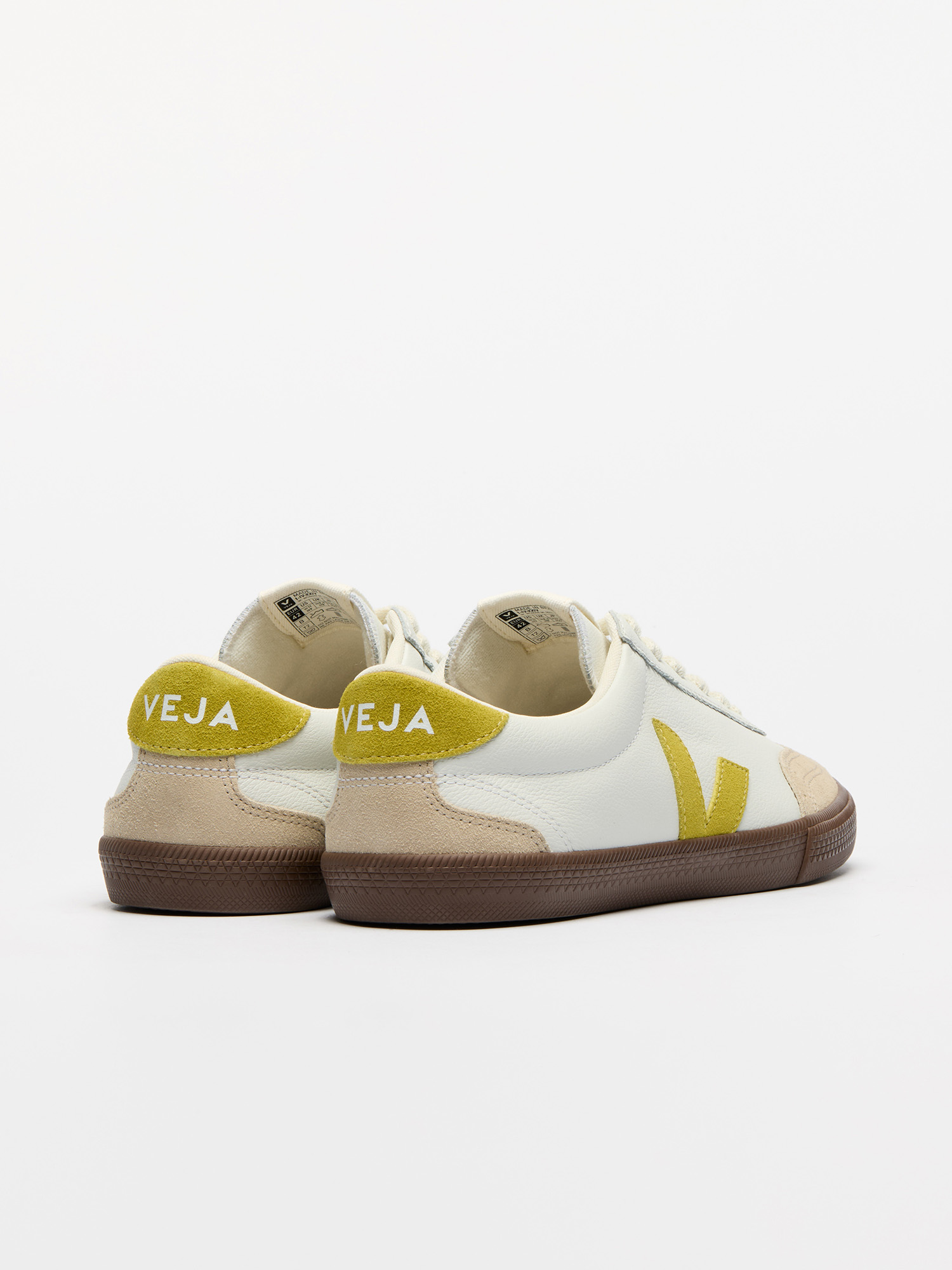 VEJA Volley Leather Women White Liquor Bark 40