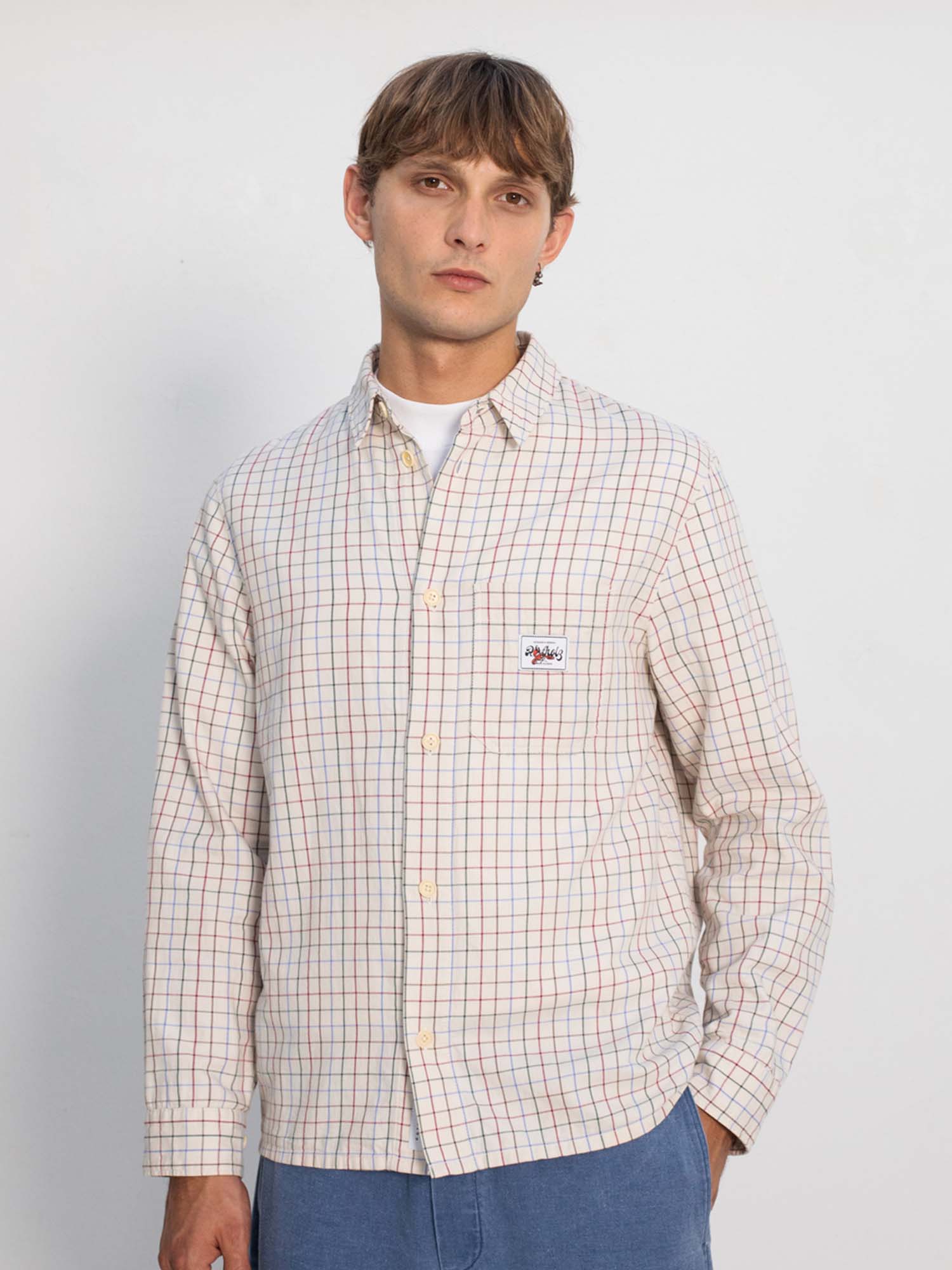Rotholz Casual Shirt Off-White Check S