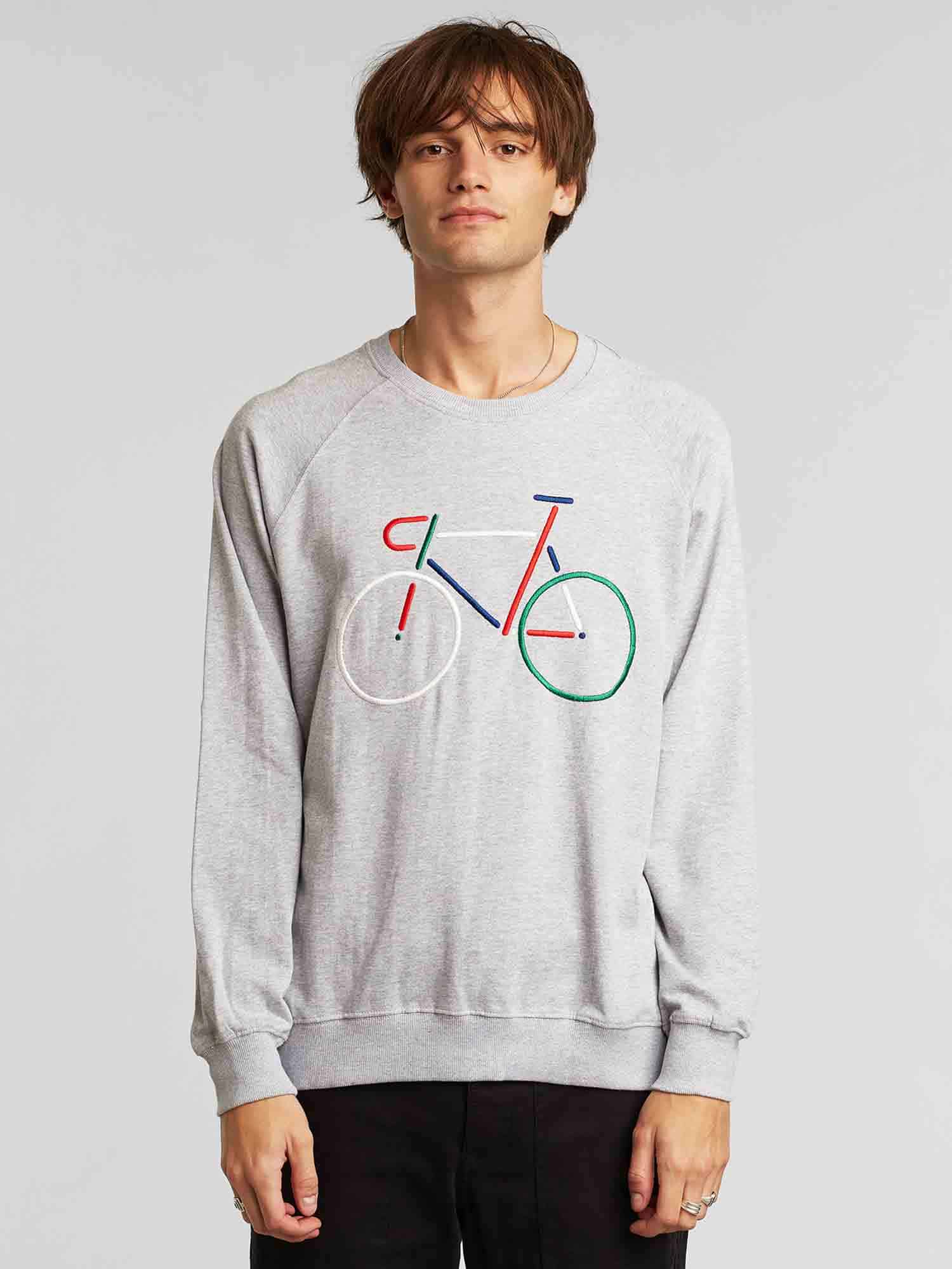 DEDICATED Sweatshirt Malmoe Color Bike Grey Melange XL