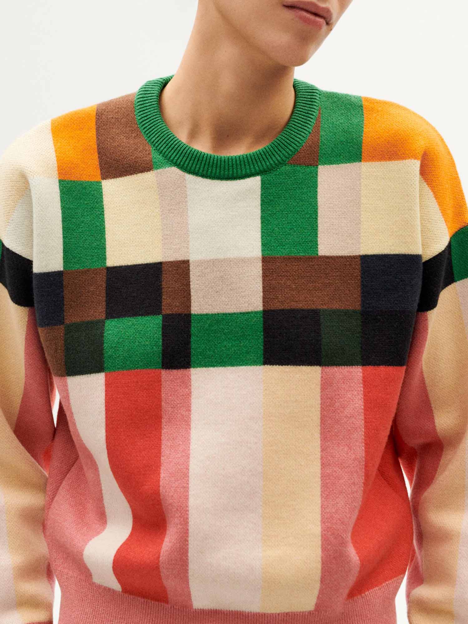 Thinking MU Philis Knitted Sweater Grid XS