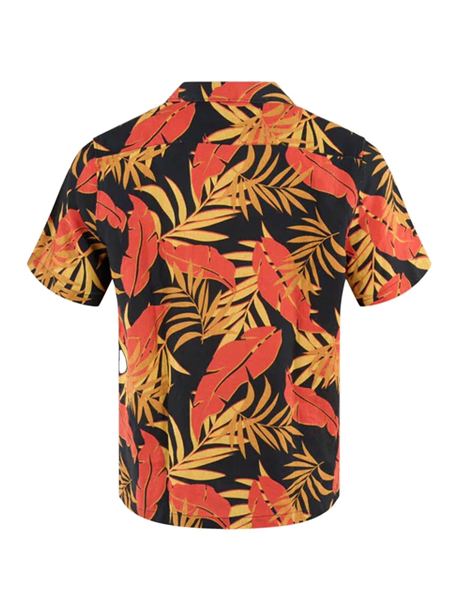 Knowledge Cotton Apparel WAVE SS linen box fit shirt Pureed Pumpkin L