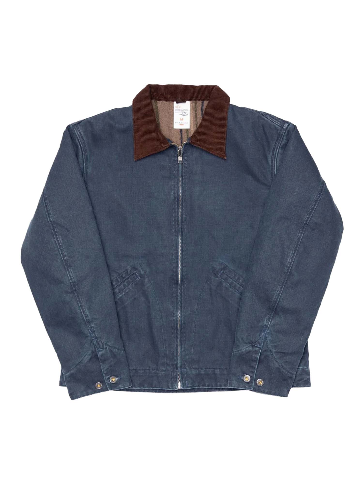 Nudie Jeans Blake Zip Jacket Canvas Blue M