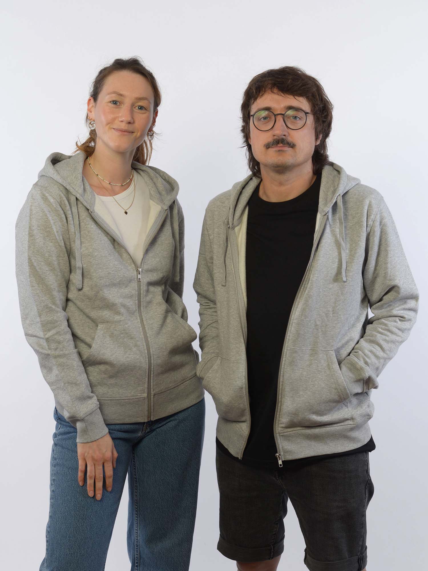 glore Sammie Zip Hoodie Heather Grey XS