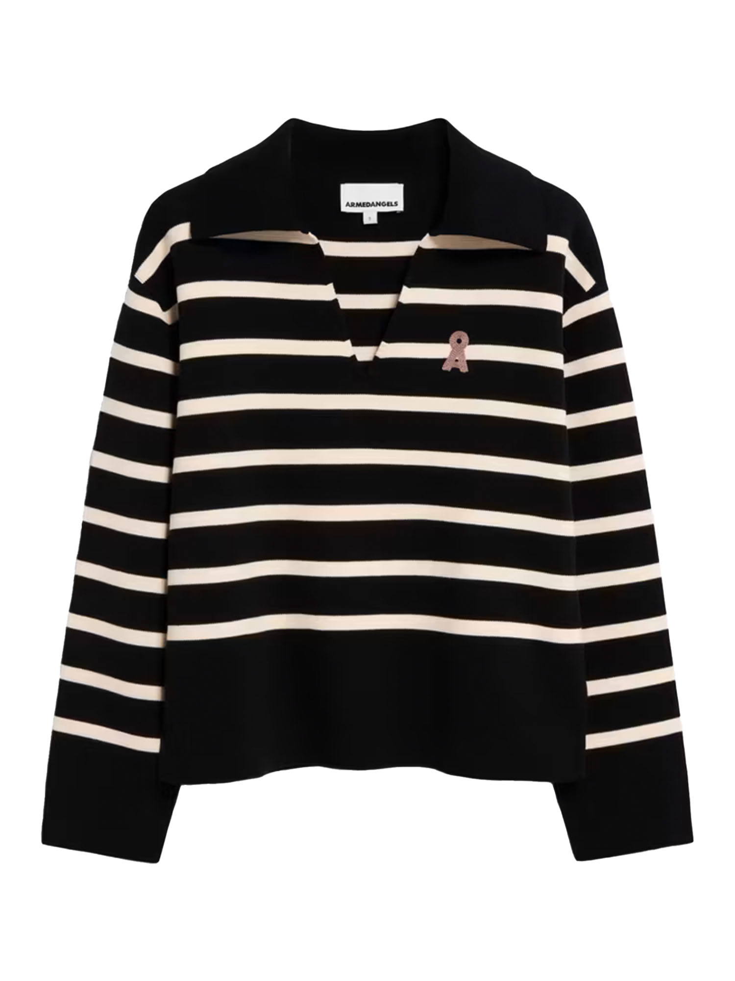 ARMEDANGELS Frejiaas Stripes Black-Oatmilk M