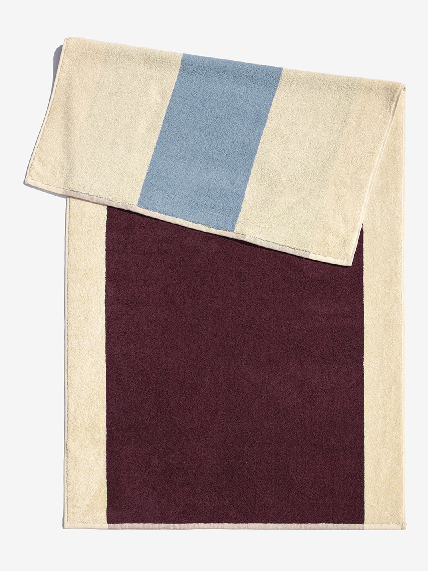 SUITE702 Handtuch Sky Blue-Bordeaux