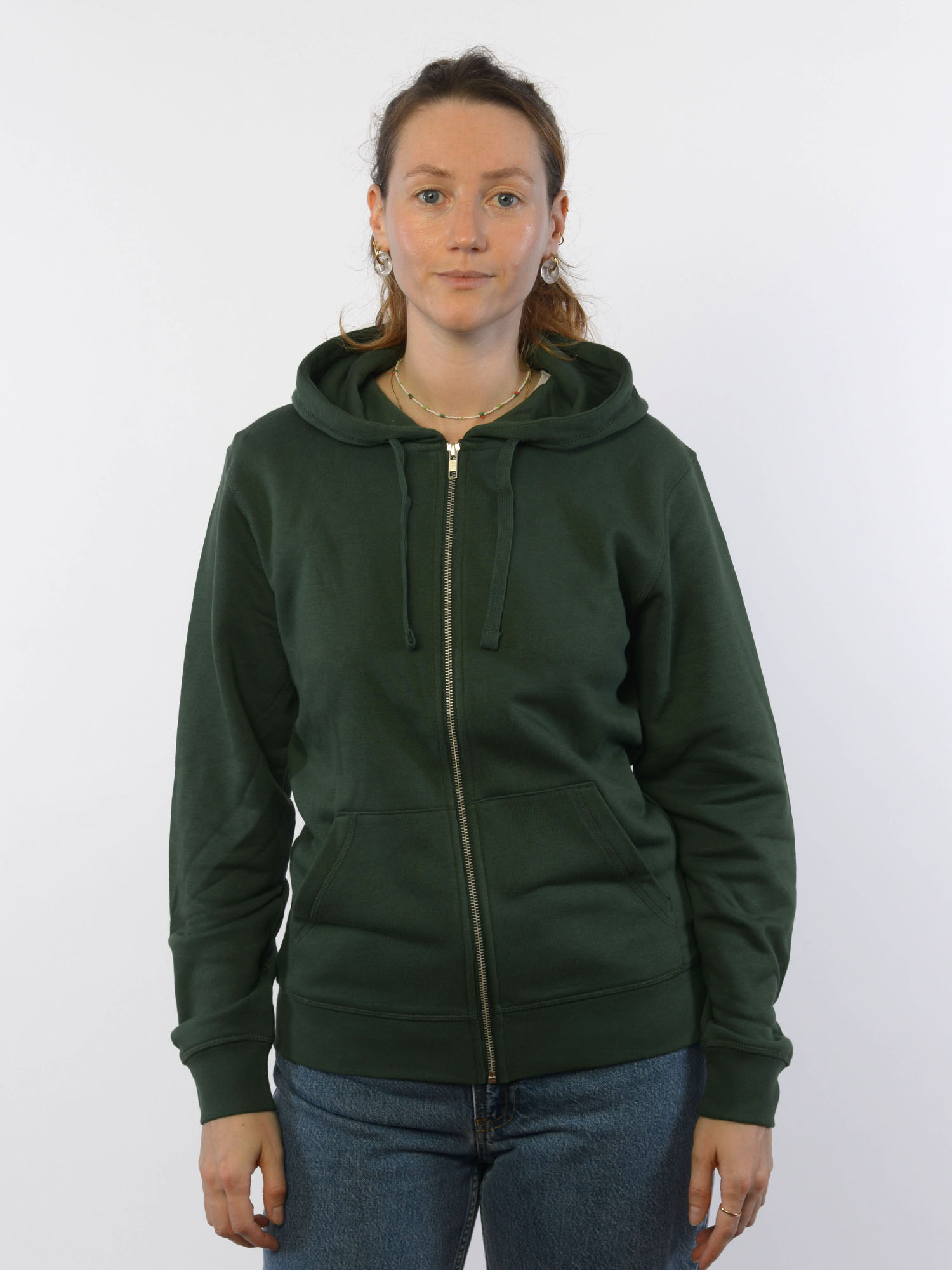 glore Sammie Zip Hoodie Bottle Green XS