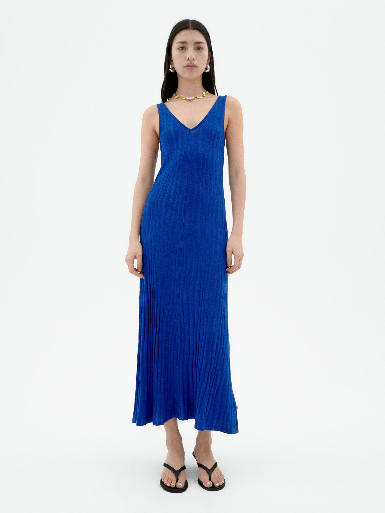 Thinking MU Sade Knit Dress Indigo L
