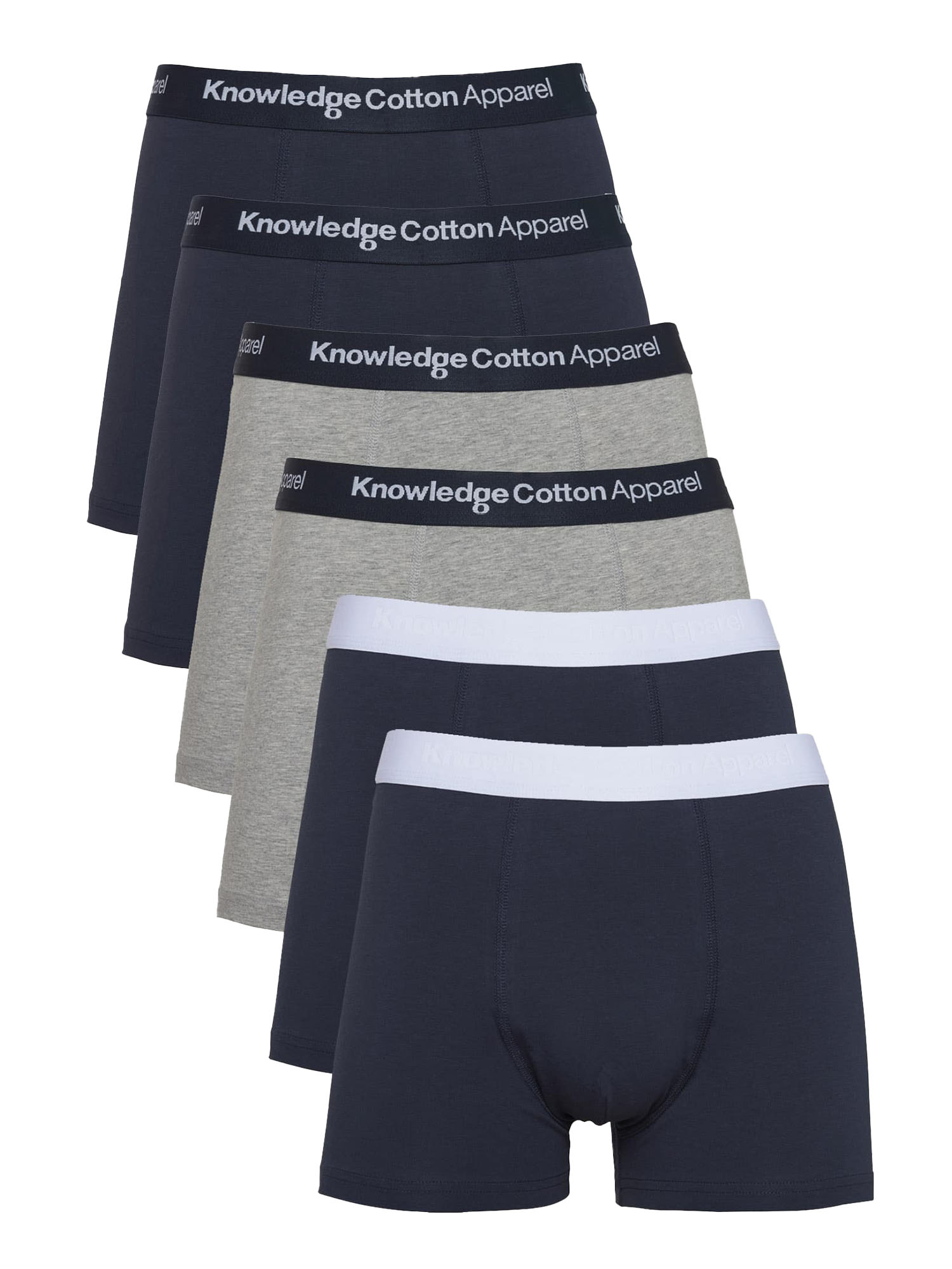Knowledge Cotton Apparel Anker 6-Pack Underwear Total Eclipse XXL