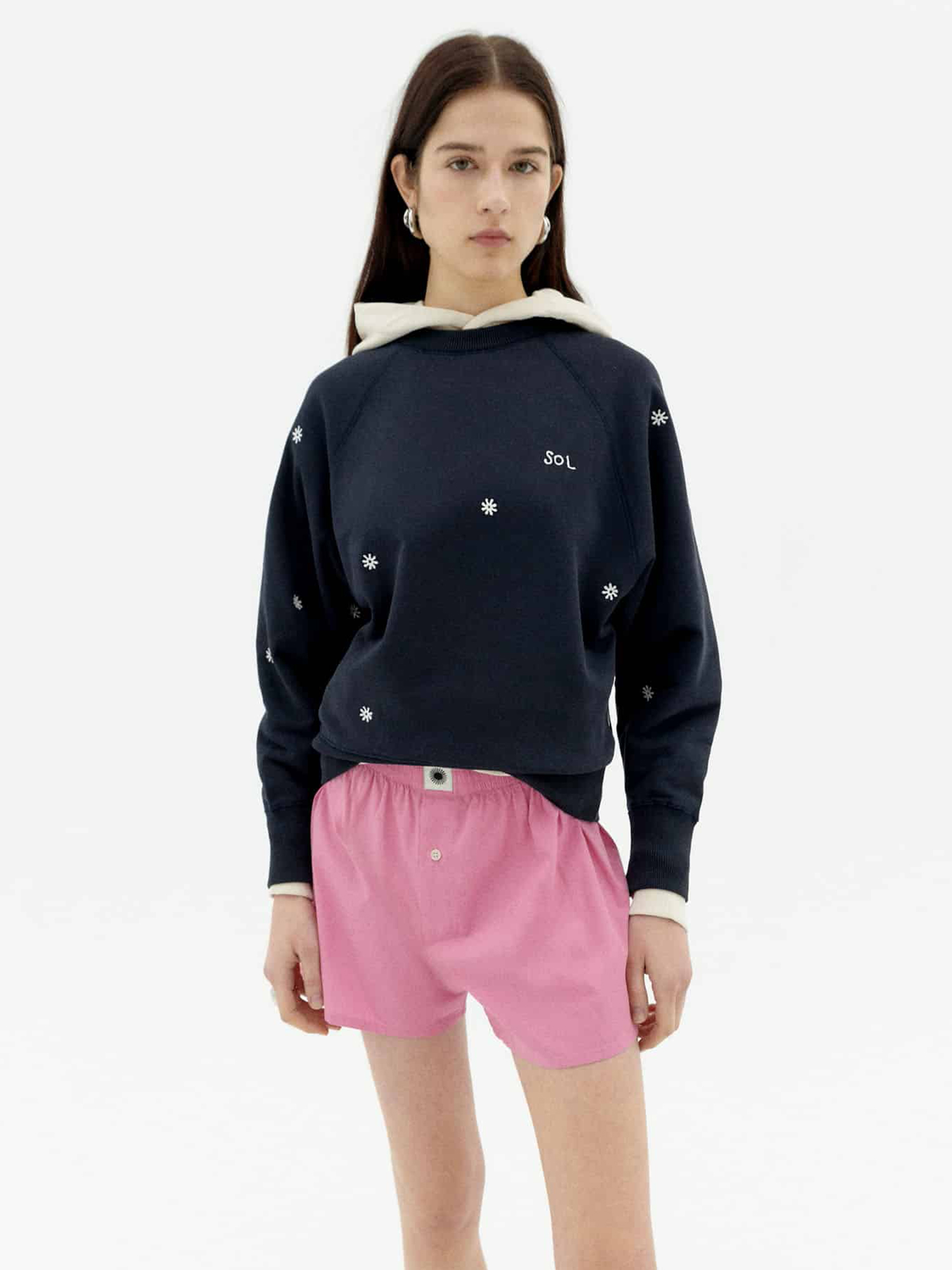 Thinking MU Solsol Bonnie Sweatshirt Navy S