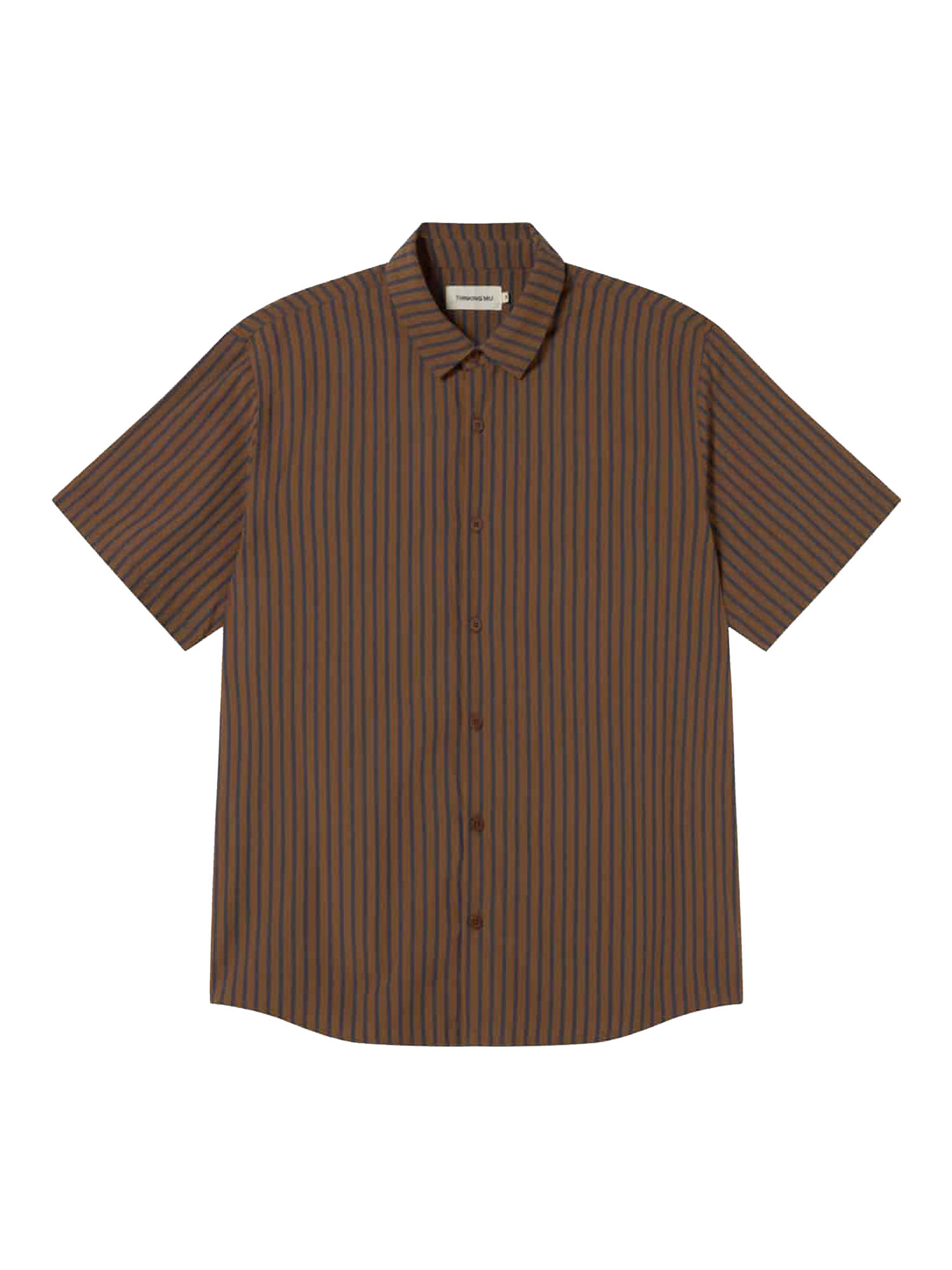 Thinking MU Tom Shirt Brown Stripes XL