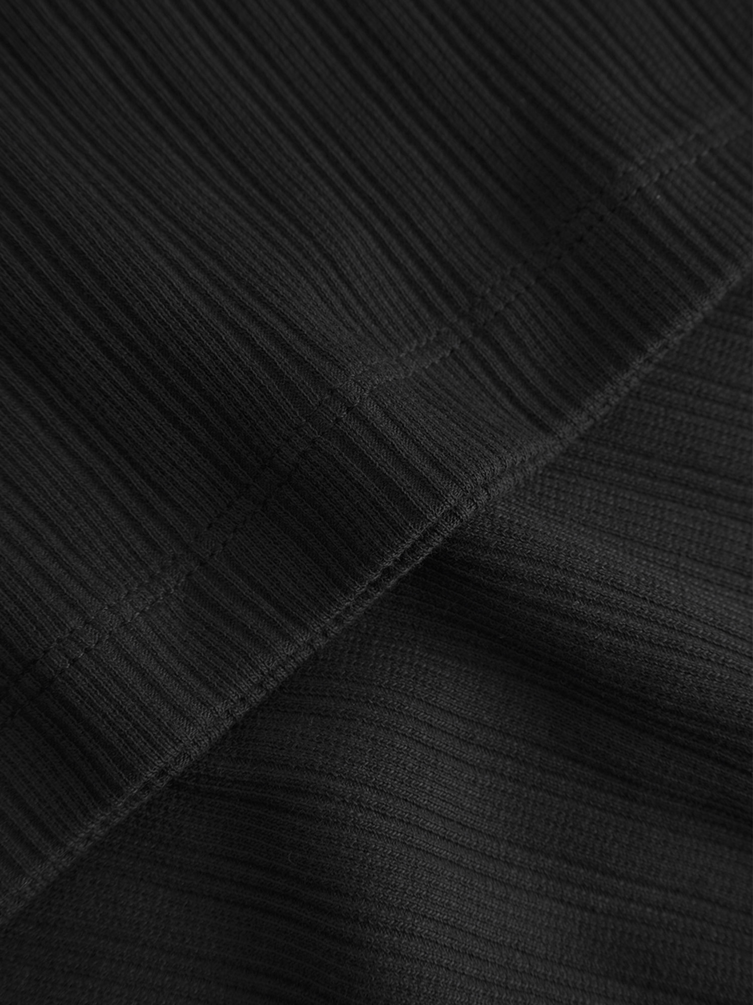 Rotholz Ribbed Singlet True Black L