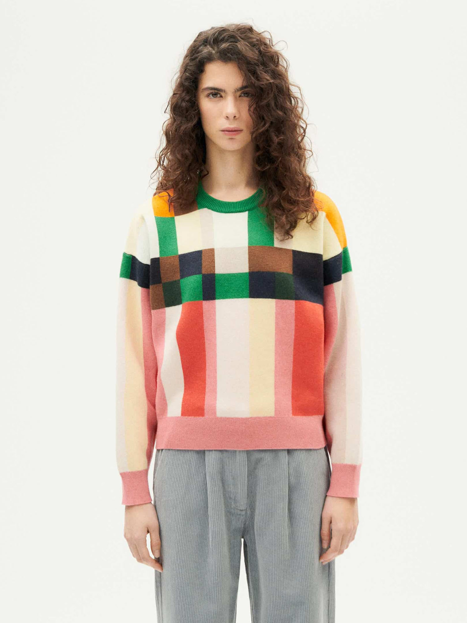 Thinking MU Philis Knitted Sweater Grid S