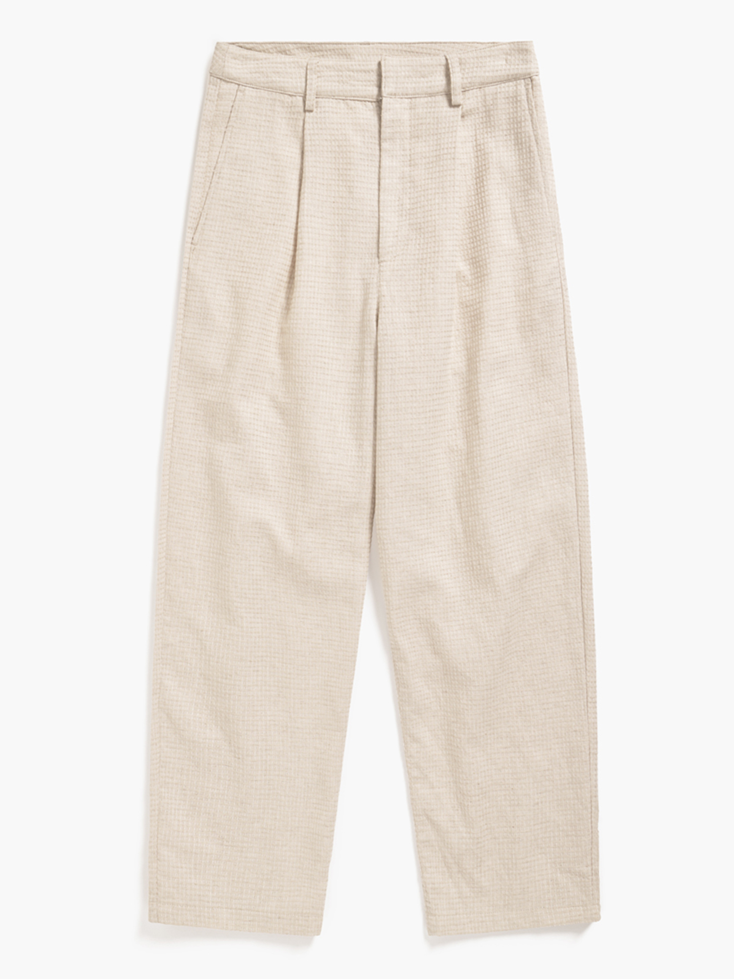 Rotholz Cropped Pantalone Waffle Sand M