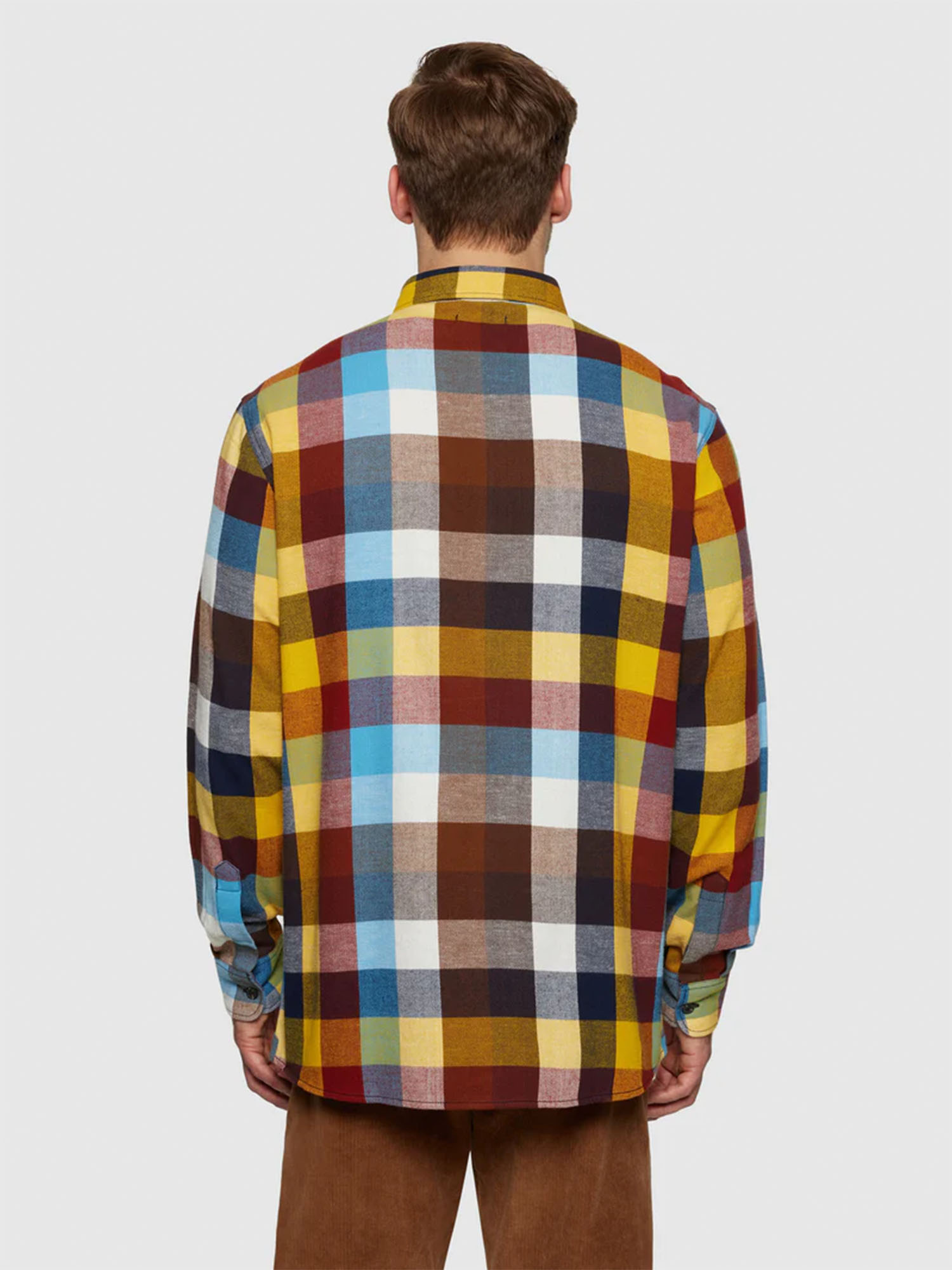 Knowledge Cotton Apparel Loose fit checked flannel shirt Multi Check S