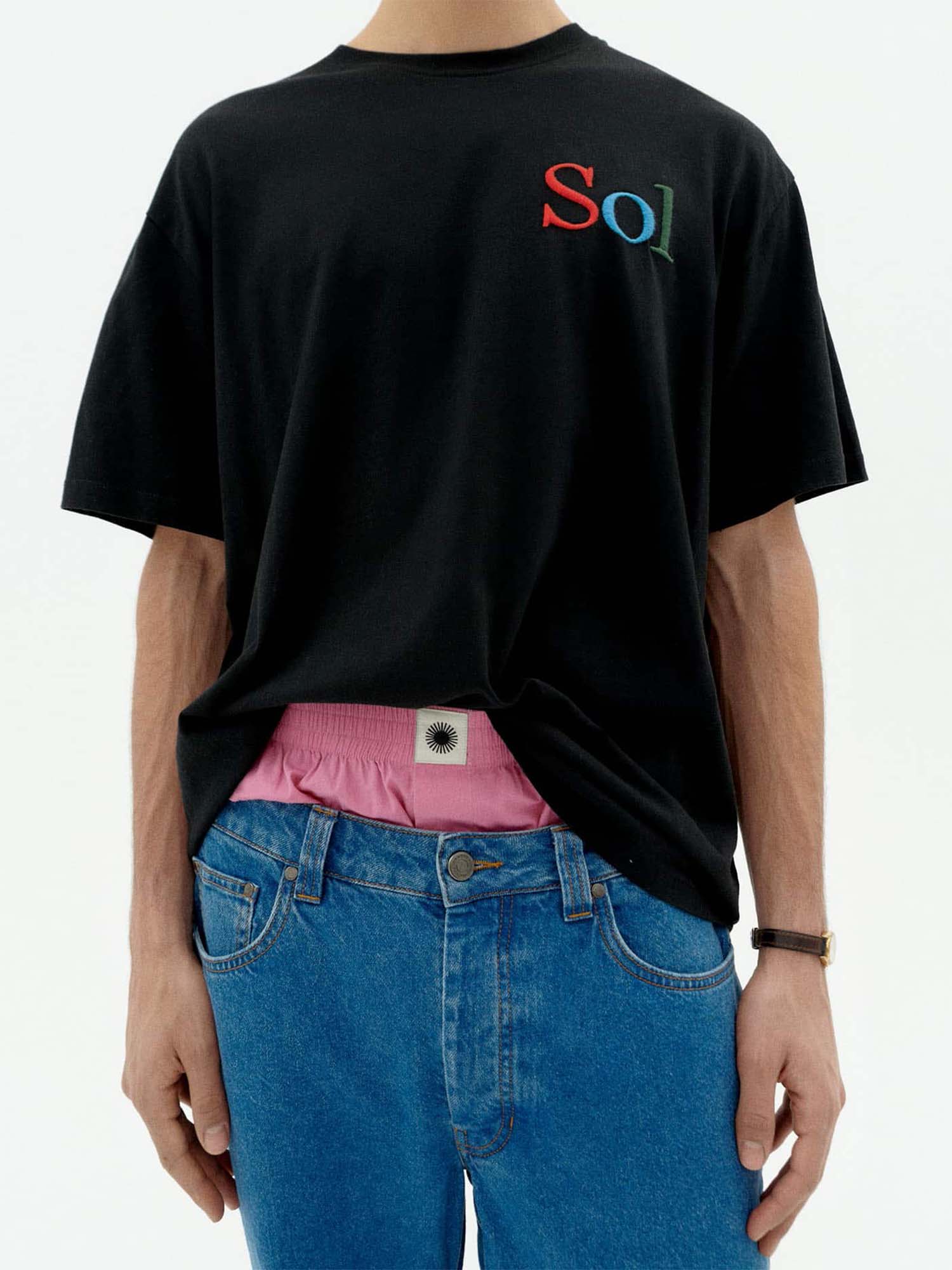 Thinking MU Sol Type Aaron T-Shirt Black M