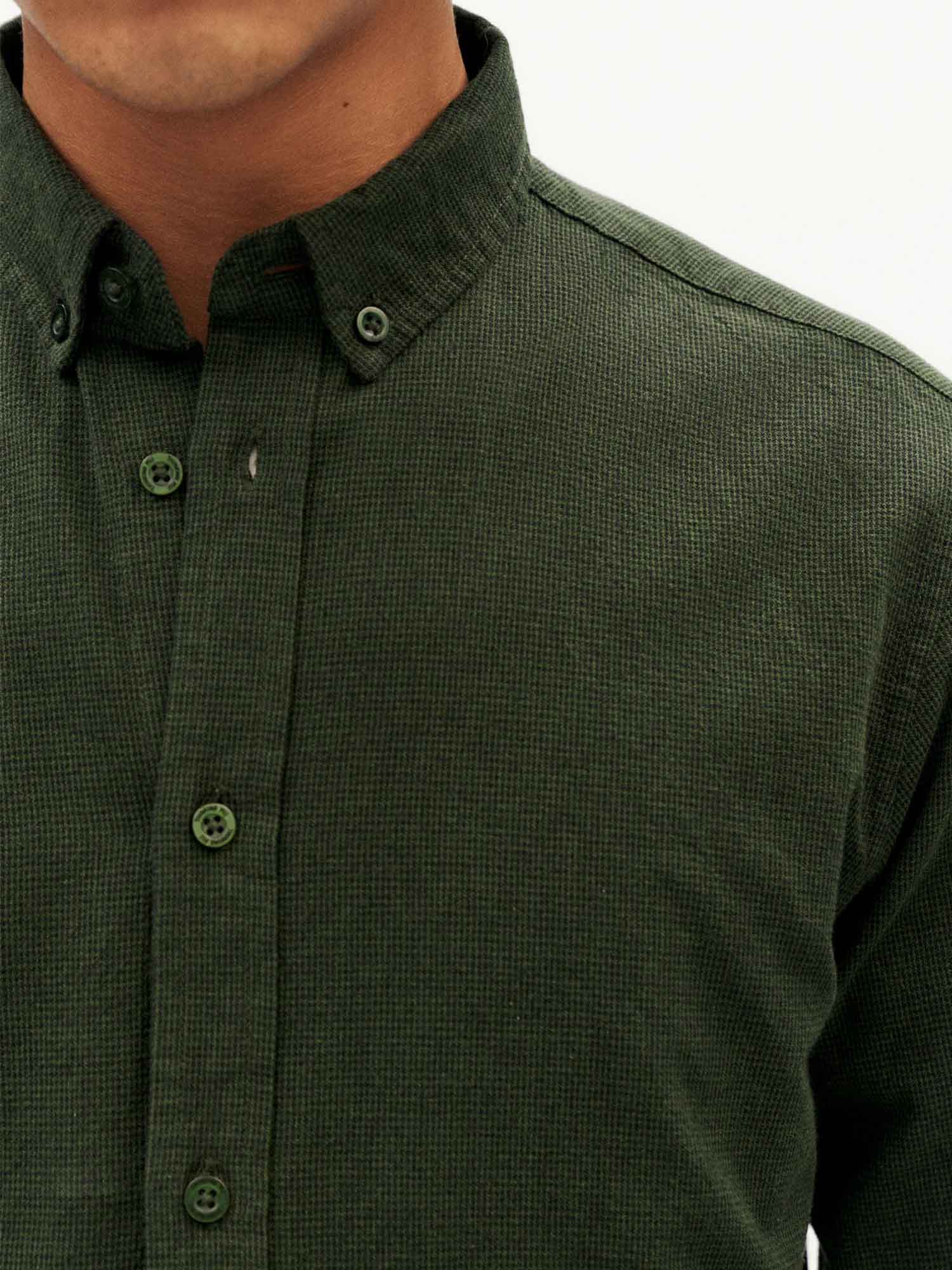 Thinking MU Microchecks Ant Shirt Green XL