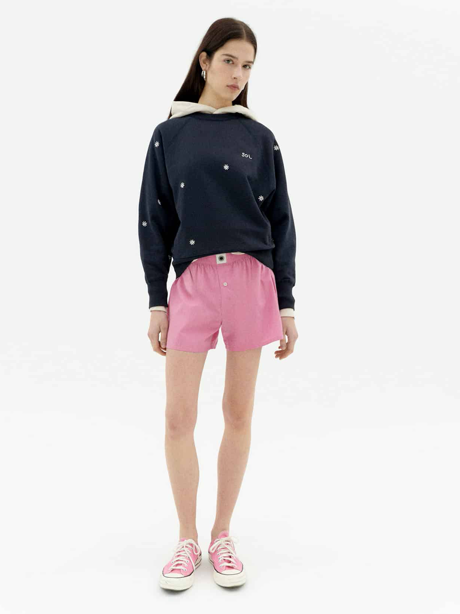 Thinking MU Solsol Bonnie Sweatshirt Navy S