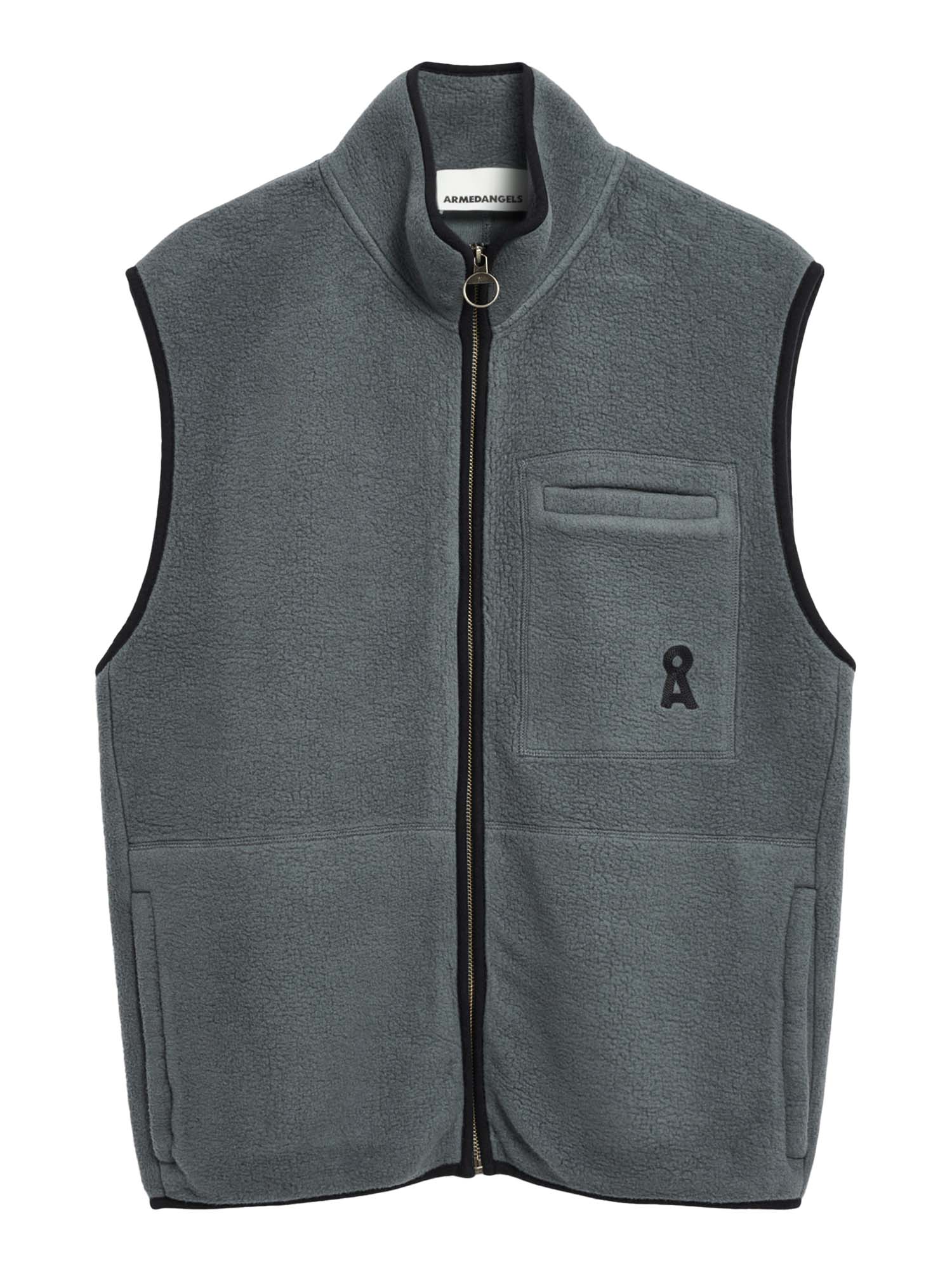 ARMEDANGELS Aableo Fleece Vest Space Steel M