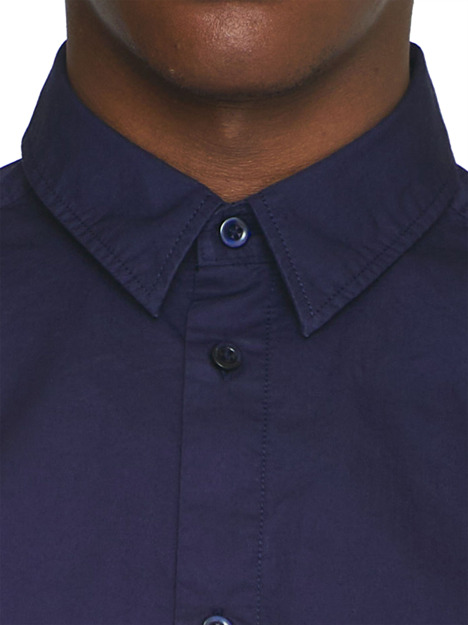 Knowledge Cotton Apparel ALF Regular Crispy Cotton Shirt Total Eclipse L