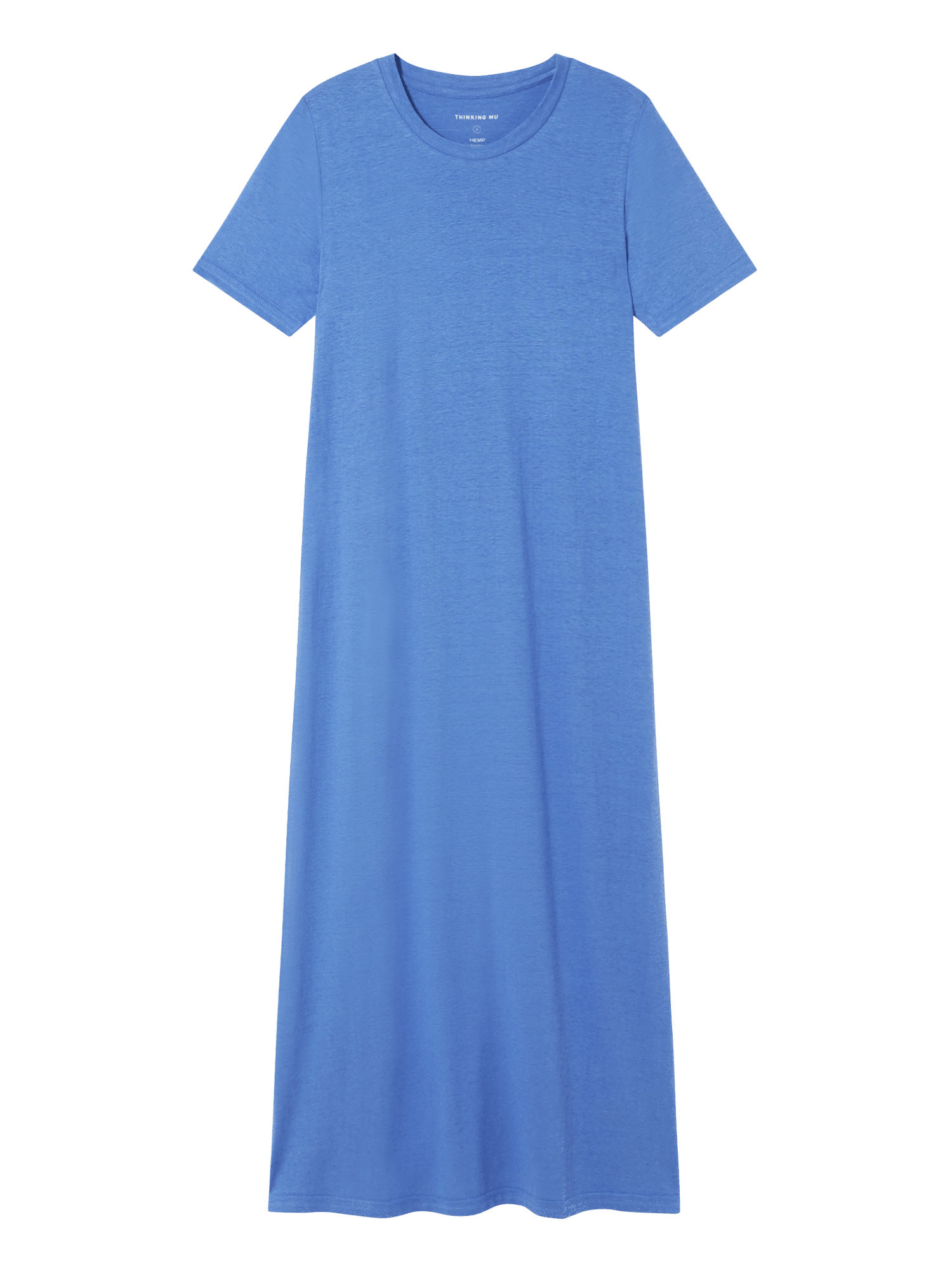 Thinking MU Hemp Oueme Dress Heritage Blue L