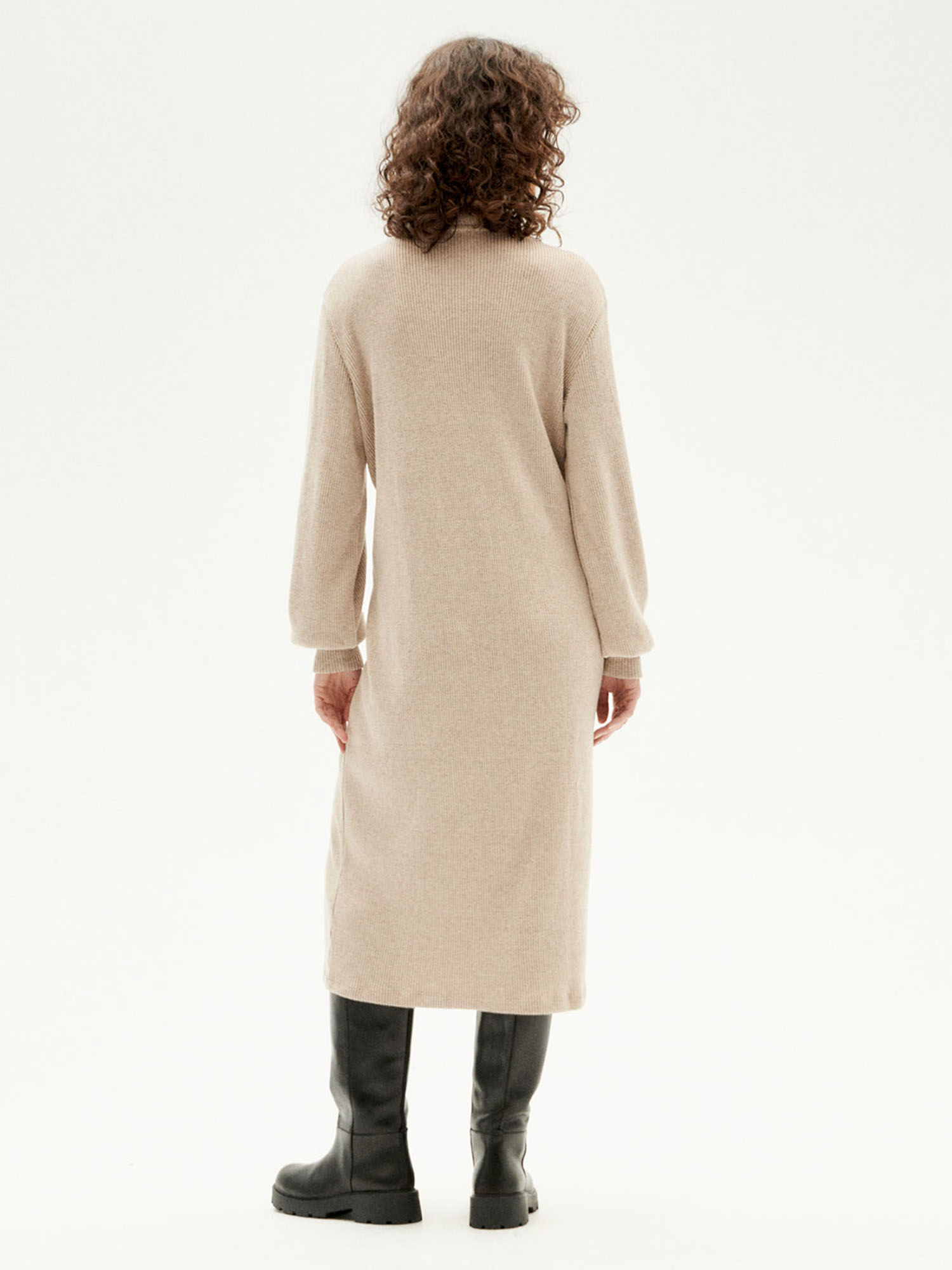 Thinking MU Amaia Knitted Dress Taupe L