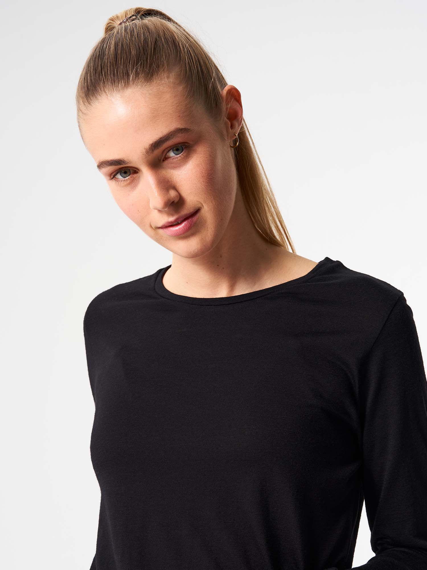 PinqPonq Longsleeve Merino w Sheep Black S