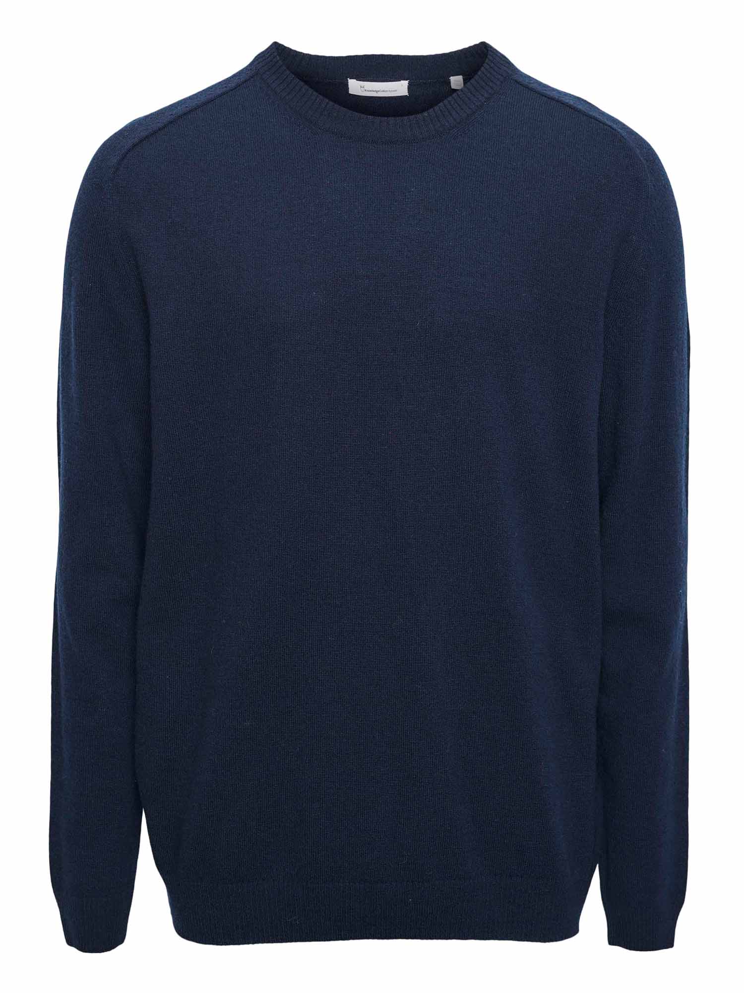 Knowledge Cotton Apparel Basic o-neck knit Total Eclipse XL