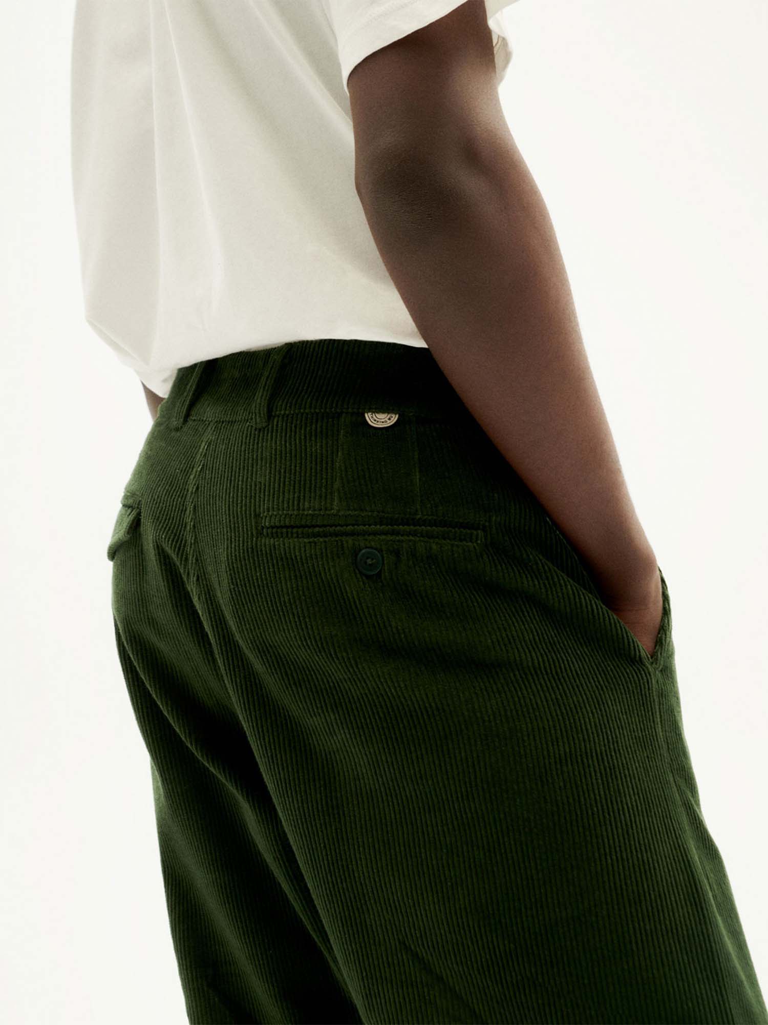 Thinking Mu Wotan Corduroy Pants Bottle Green 46