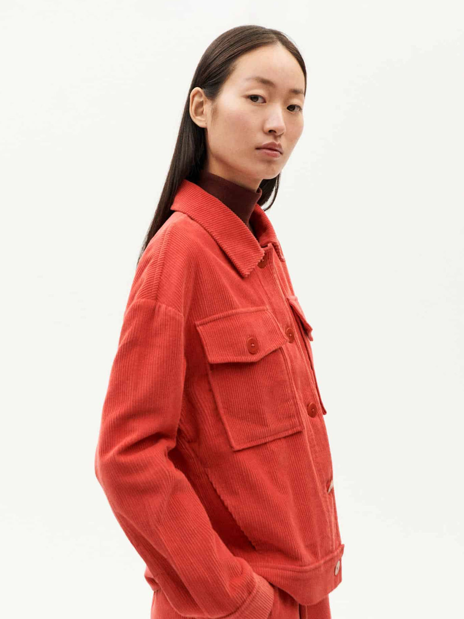 Thinking MU Goji Corduroy Frans Jacket Red S