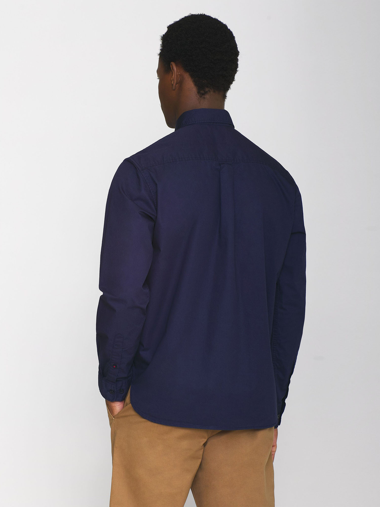 Knowledge Cotton Apparel ALF Regular Crispy Cotton Shirt Total Eclipse L