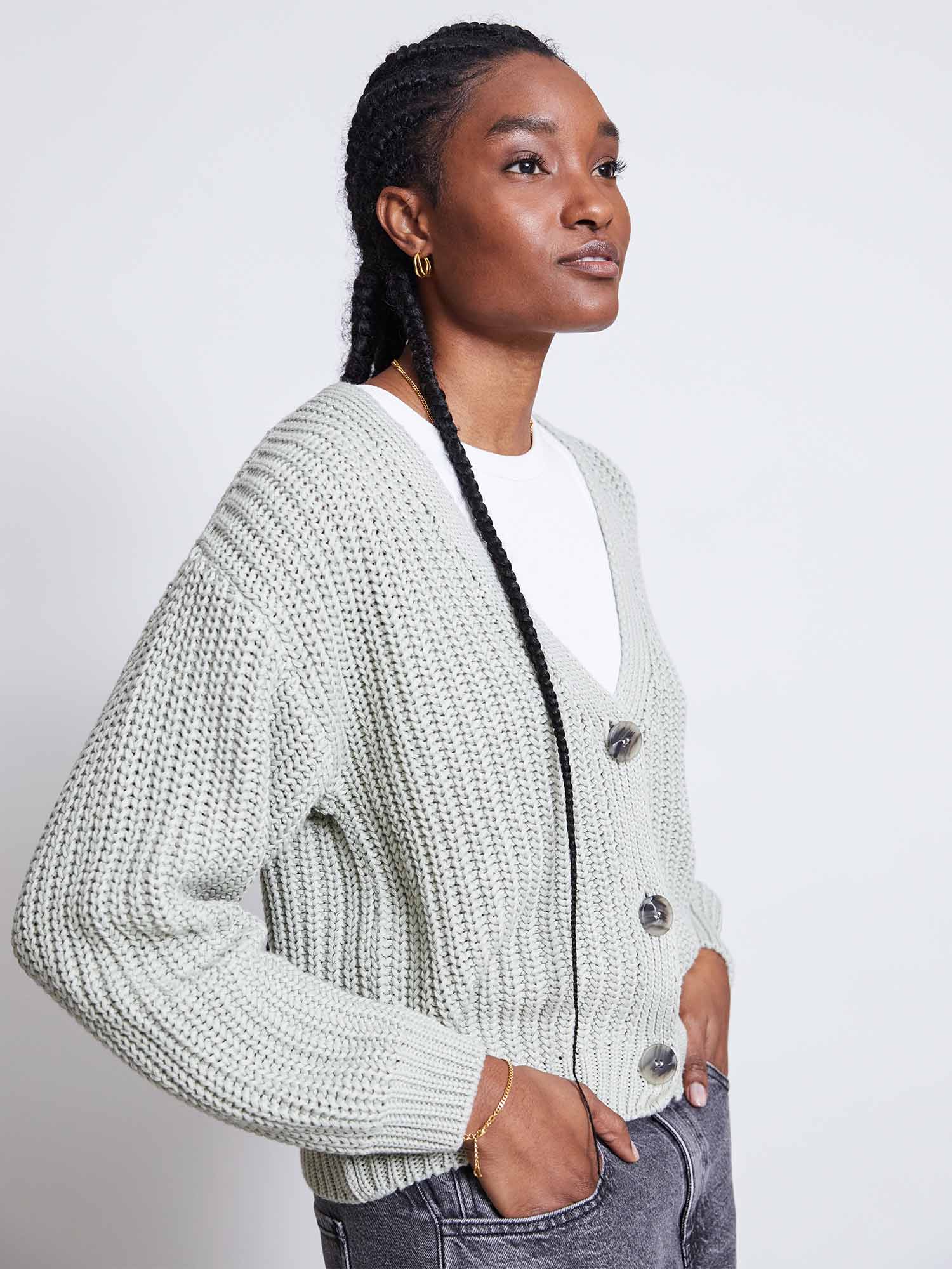 JAN 'N JUNE Chunky Cardigan Lena Vintage Lace XS