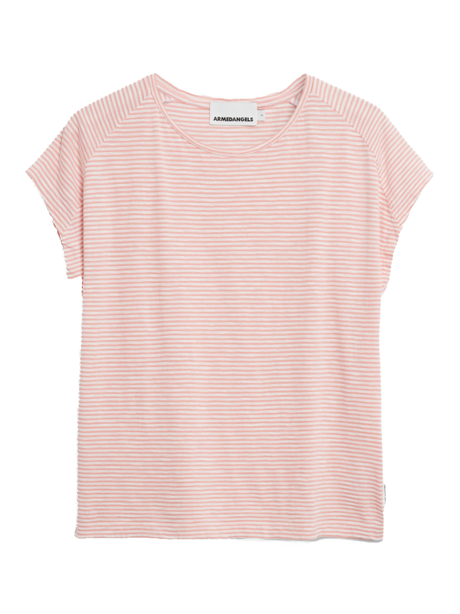 ARMEDANGELS Oneliaa Lovely Stripes Oatmilk Deep Rosalilly XS