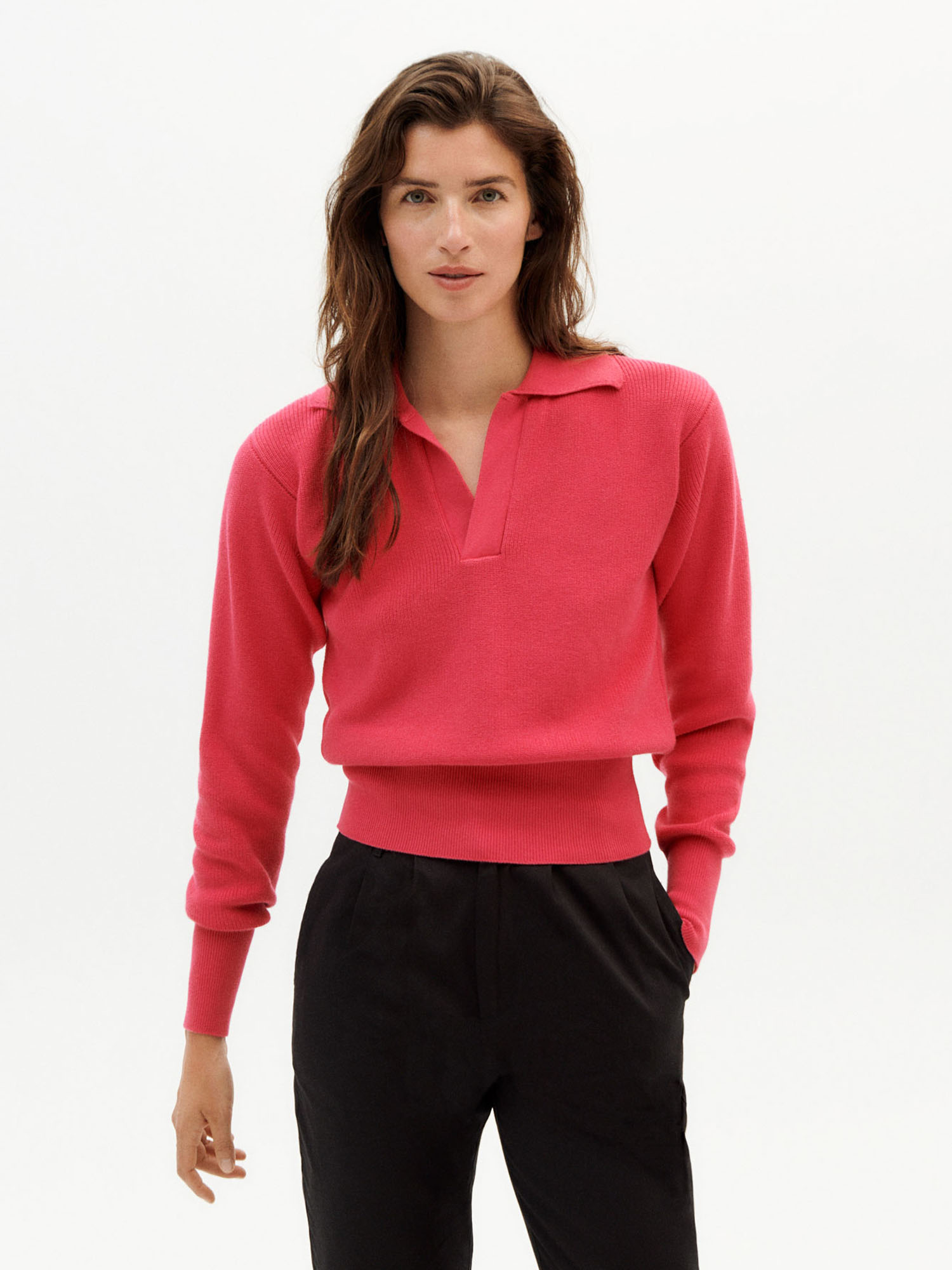 Thinking MU Sara Knit Sweater Pink L