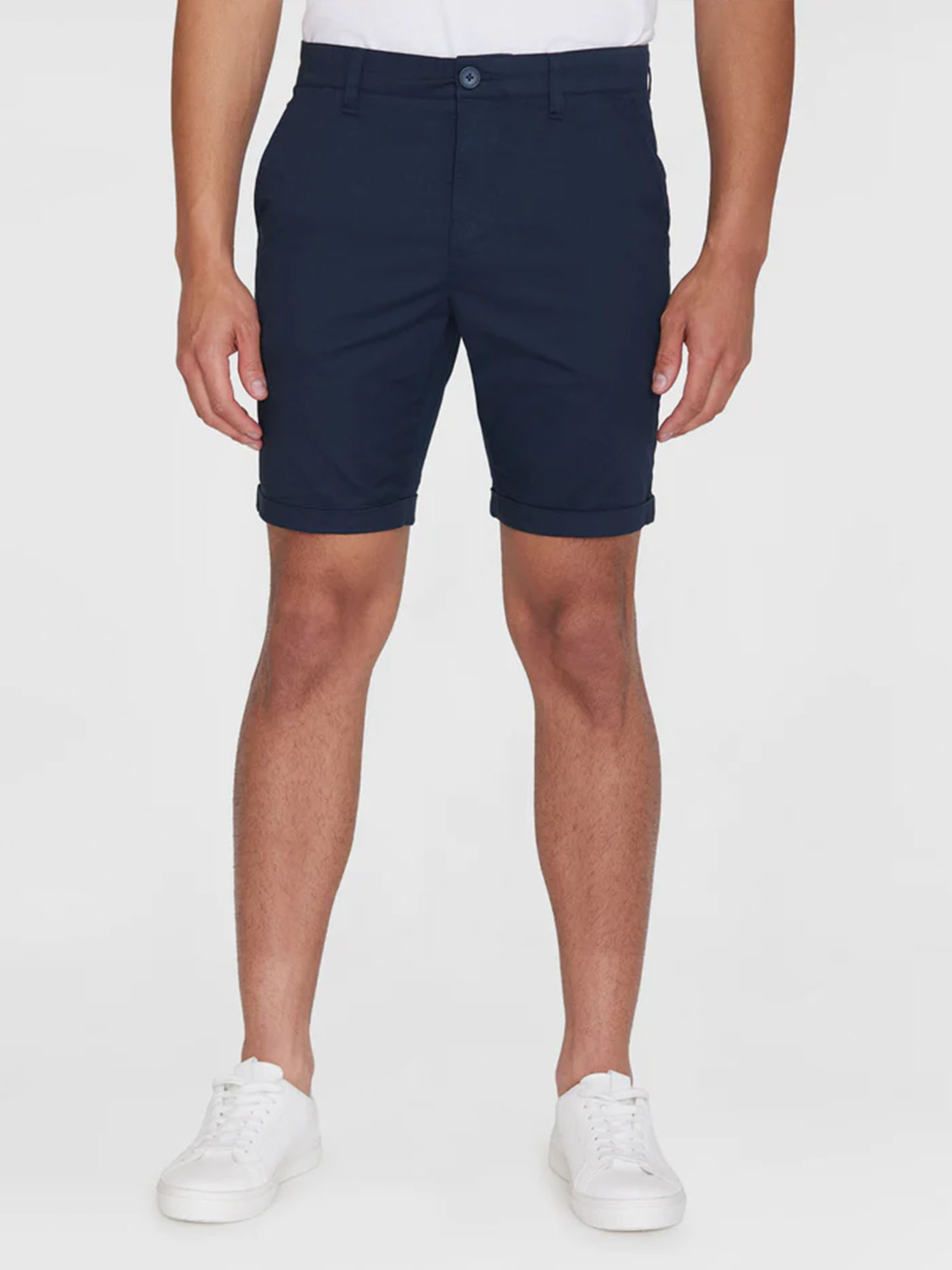 Knowledge Cotton Apparel Chuck regular chino poplin shorts Total Eclipse 31