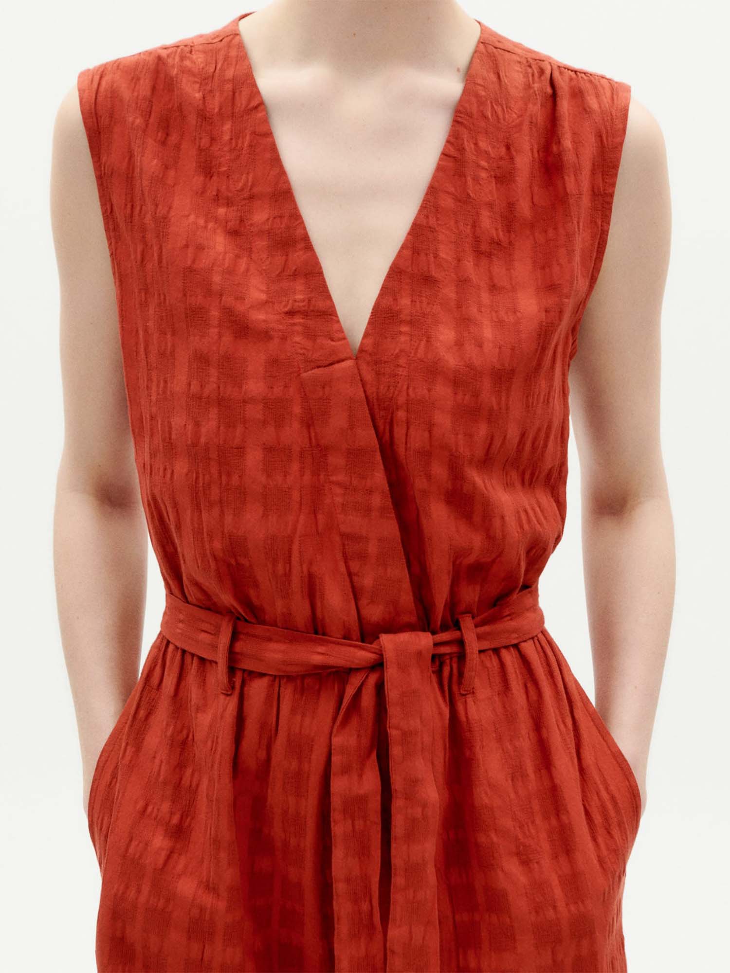 Thinking MU Winona Jumpsuit Orangered Cuadrito L