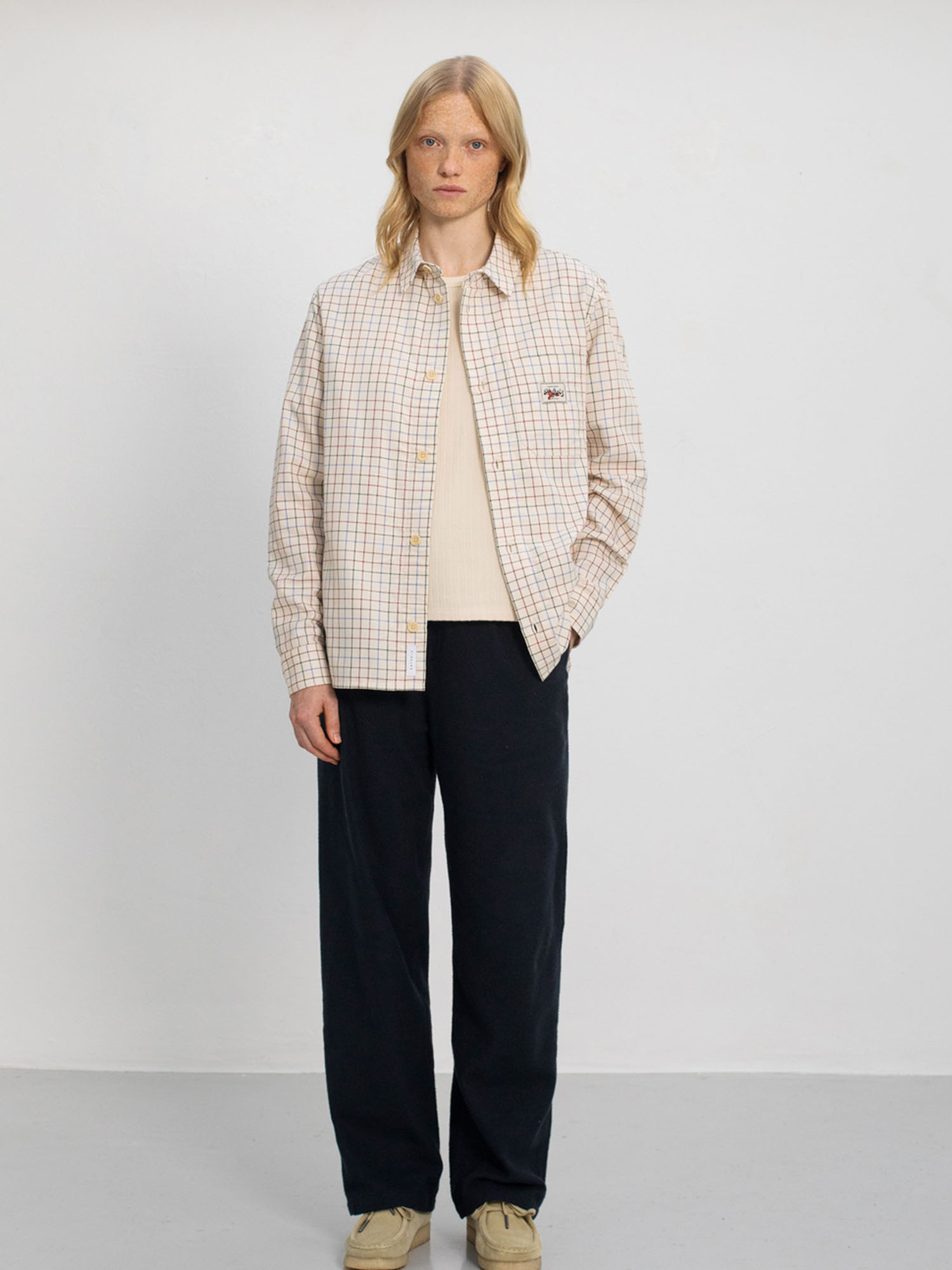 Rotholz Casual Shirt Off-White Check S