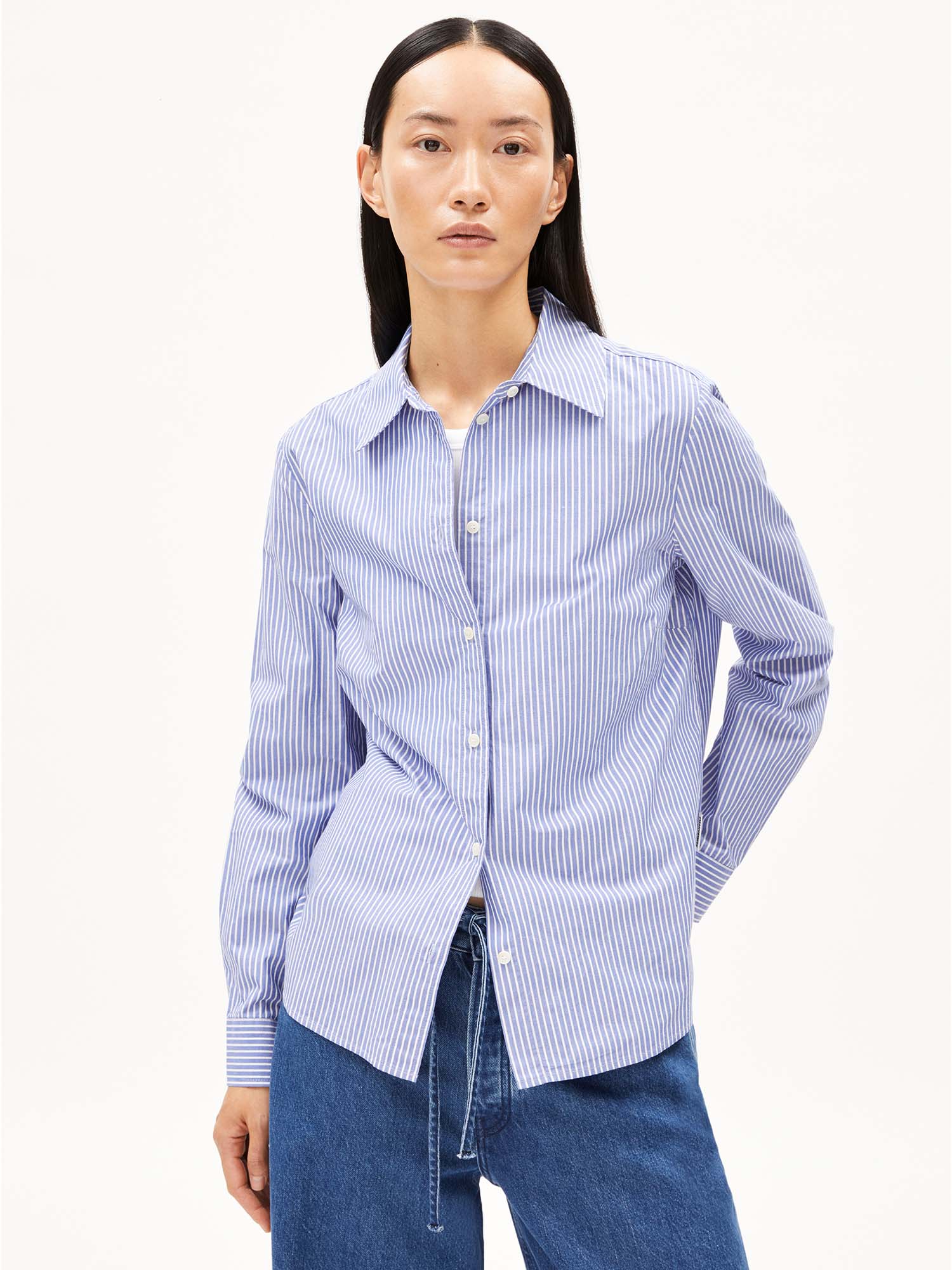ARMEDANGELS Louilaa White Lapis Blue M