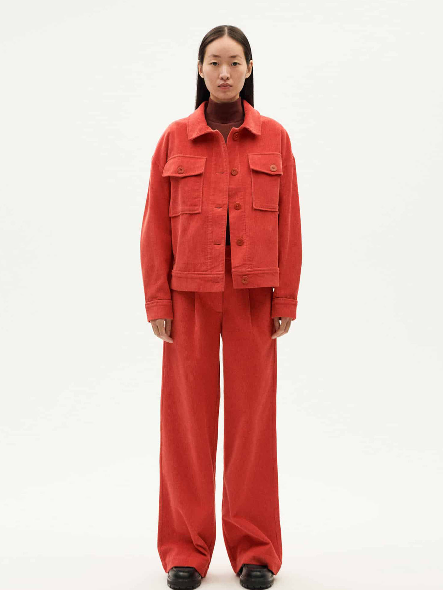 Thinking MU Goji Corduroy Frans Jacket Red S