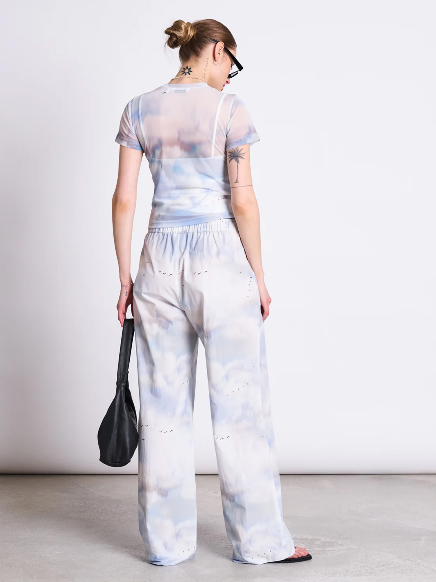 JAN 'N JUNE Mesh T-Shirt Evie Cloud Print XS