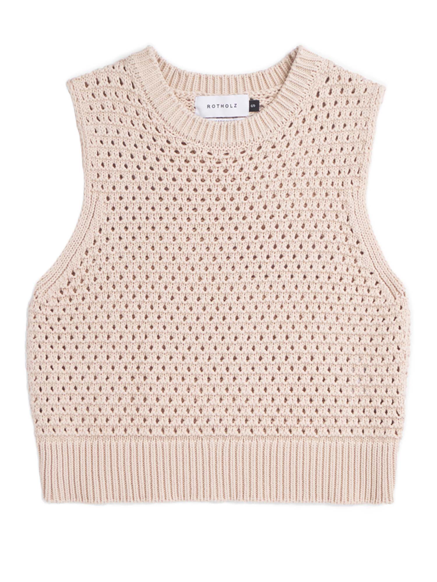 Rotholz Knit Vest Natural Beige M