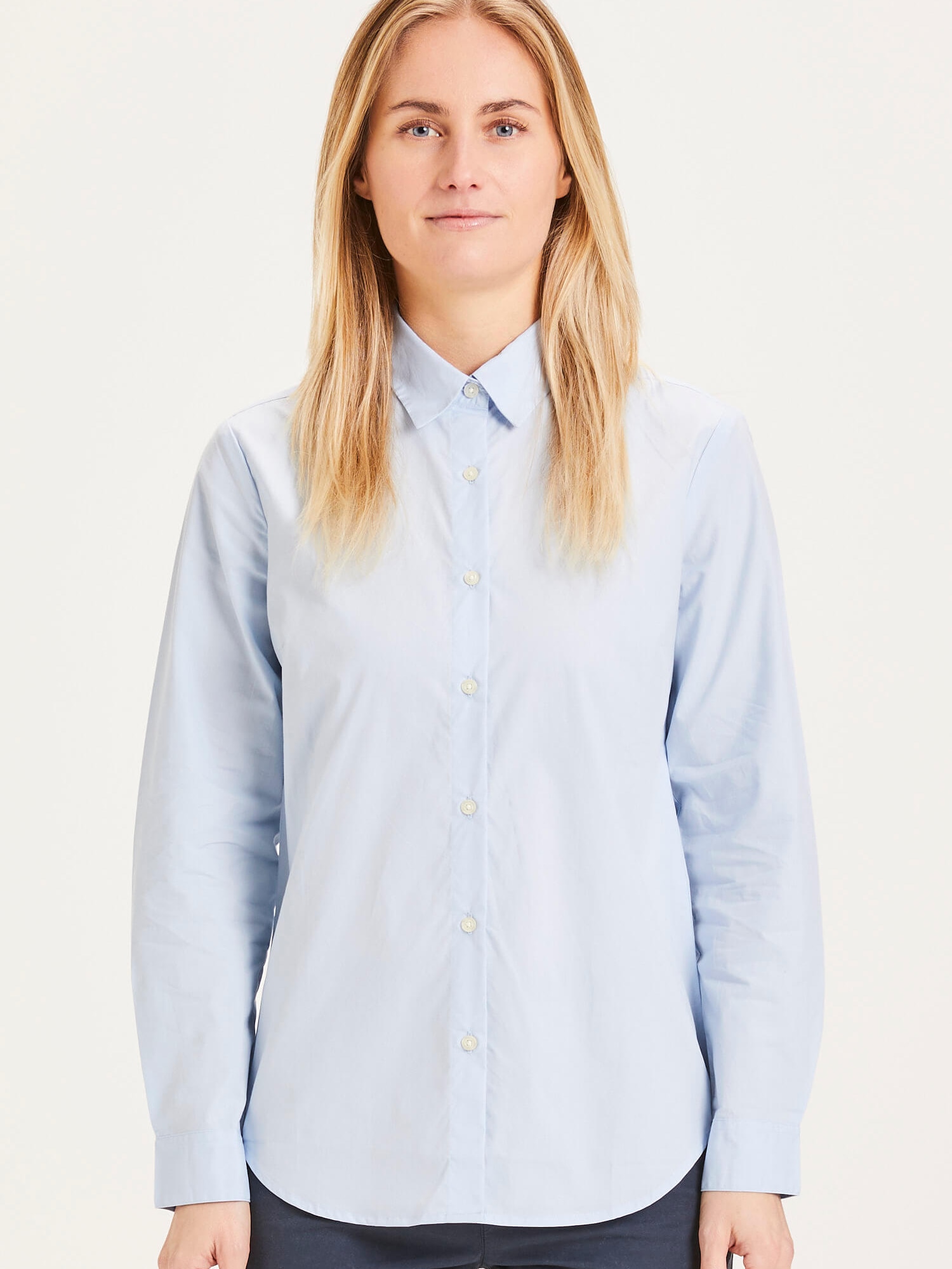 Knowledge Cotton Apparel Danica classic slim fit shirt Skyway M